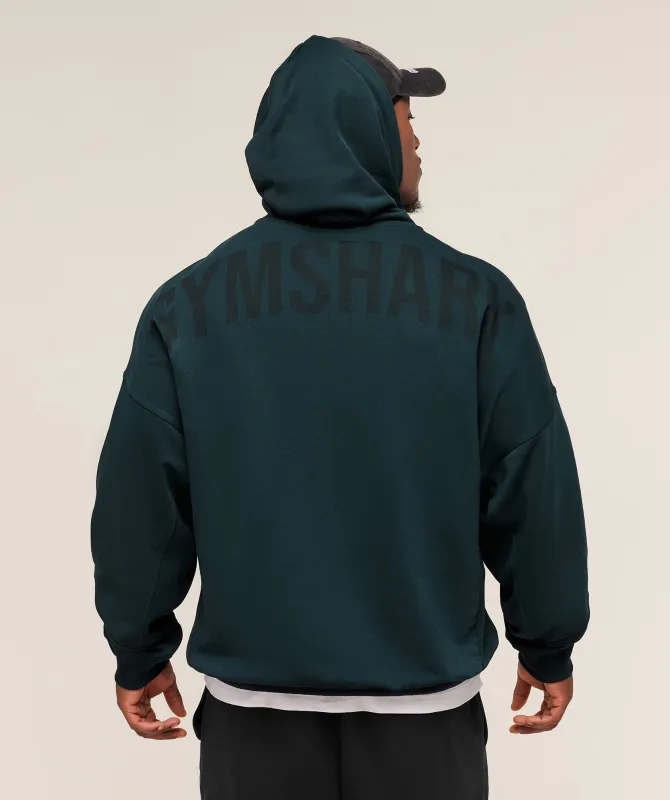 Gymshark Power Zip Up Hoodie - Deep Petrol Blue sold by Gymshark