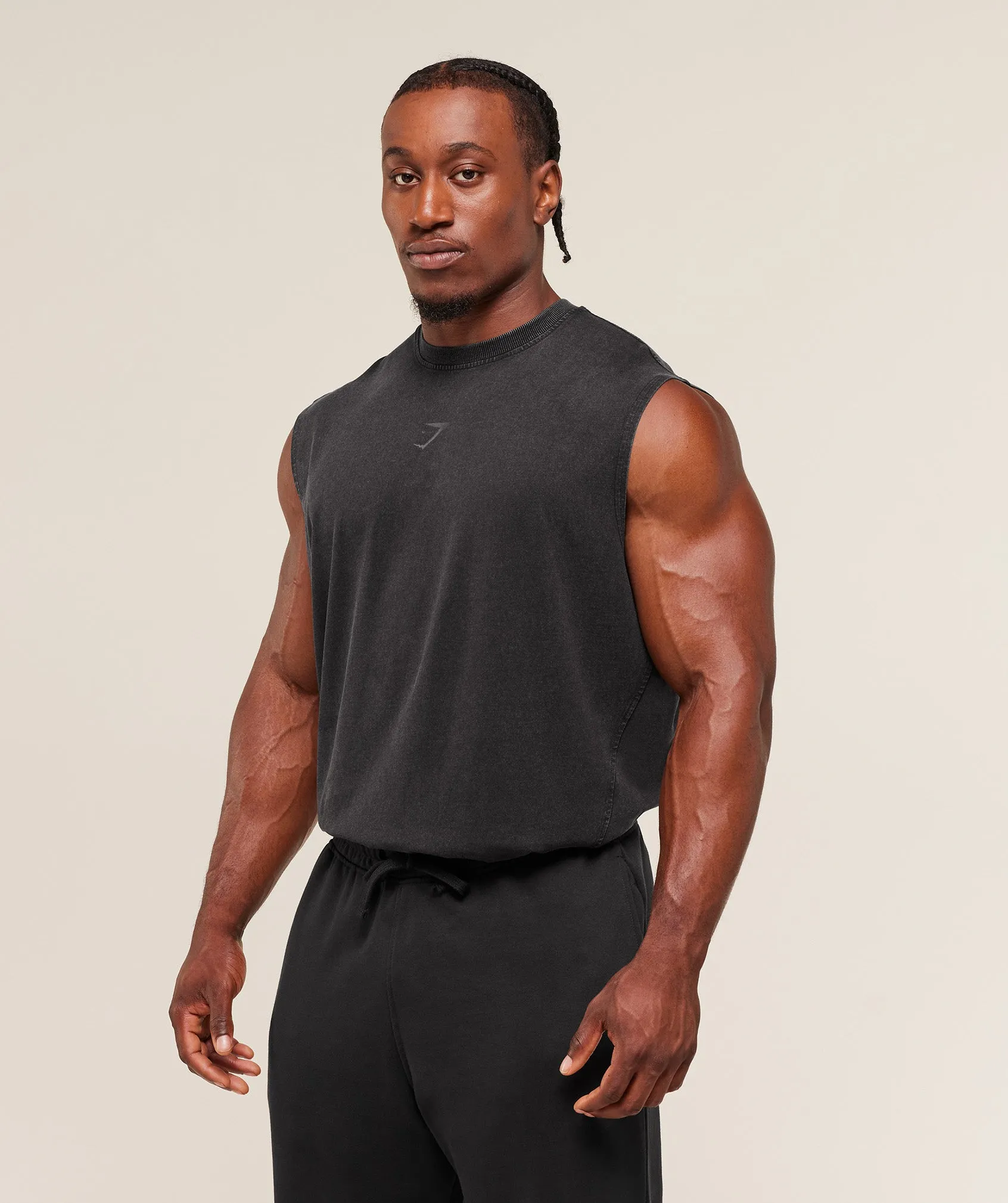 Gymshark Power Washed Tank - GS Black sold by Gymshark product image thumbnail 5
