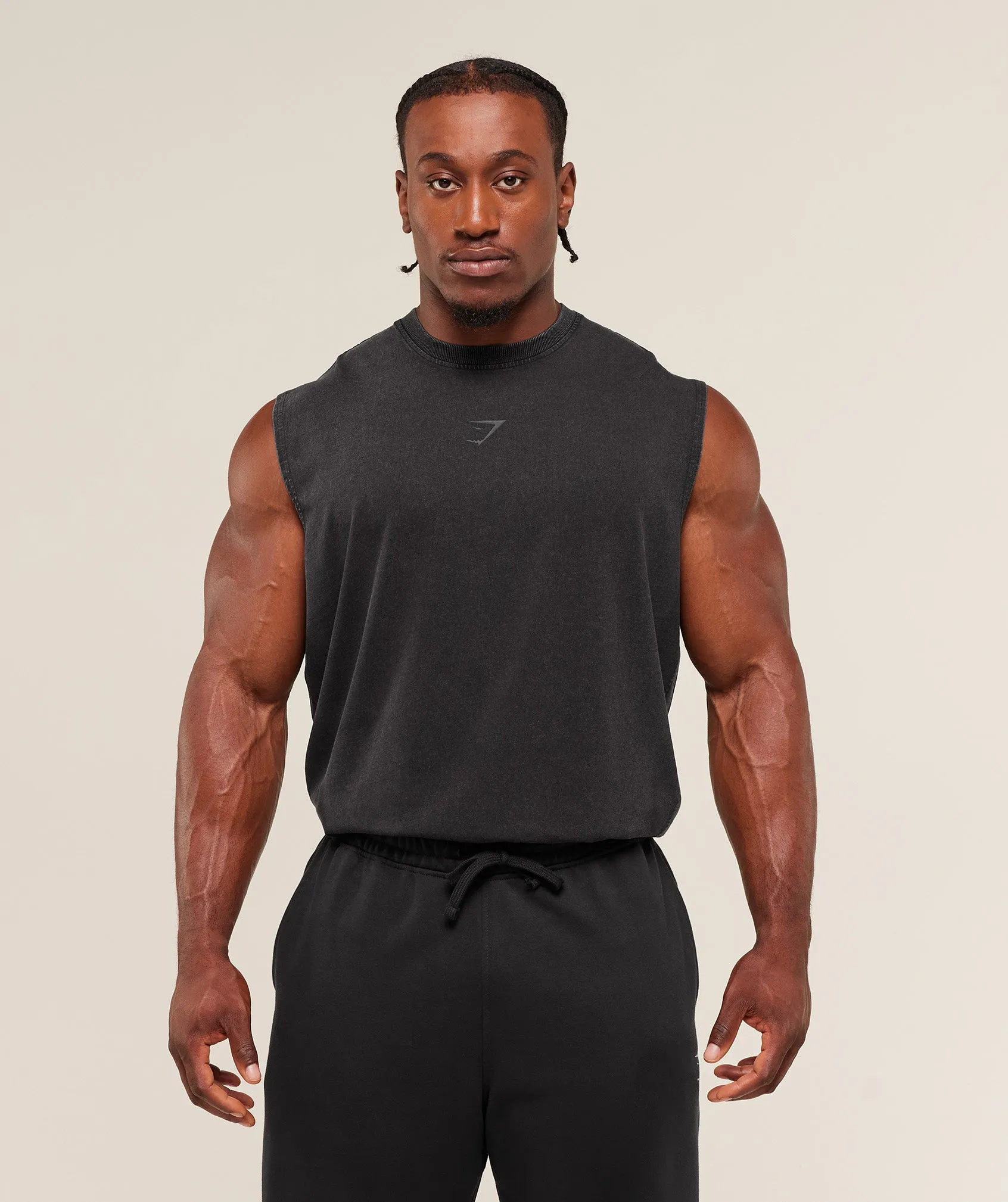Gymshark Power Washed Tank - GS Black sold by Gymshark product image thumbnail 3