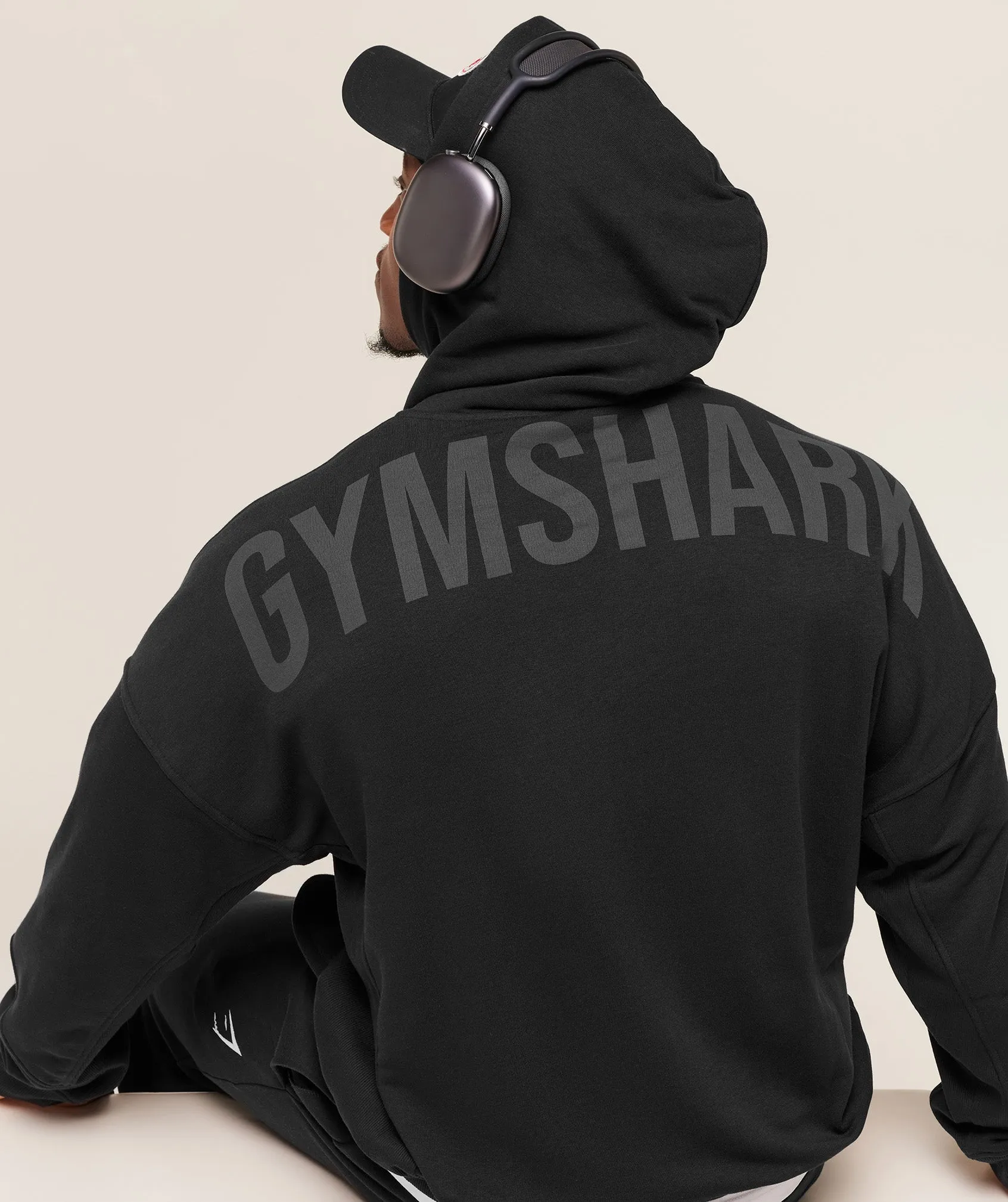 Gymshark Power Zip Up Hoodie - Black/Asphalt Grey sold by Gymshark product image thumbnail 5