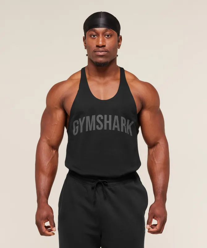 Gymshark Power Stringer - Black/Asphalt Grey sold by Gymshark