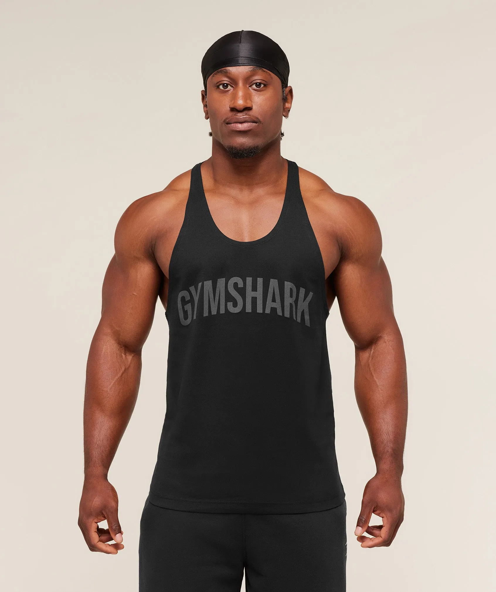 Gymshark Power Stringer - Black/Asphalt Grey sold by Gymshark product image thumbnail 5