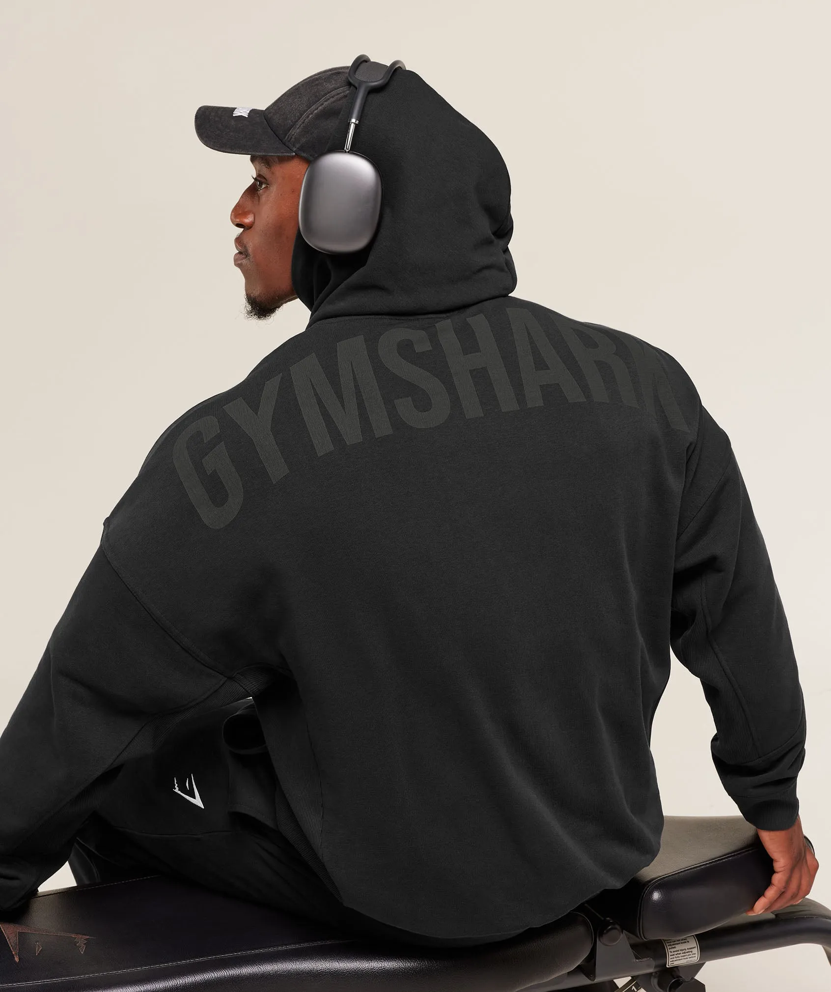 Gymshark Power Hoodie - Black/Asphalt Grey sold by Gymshark product image thumbnail 5