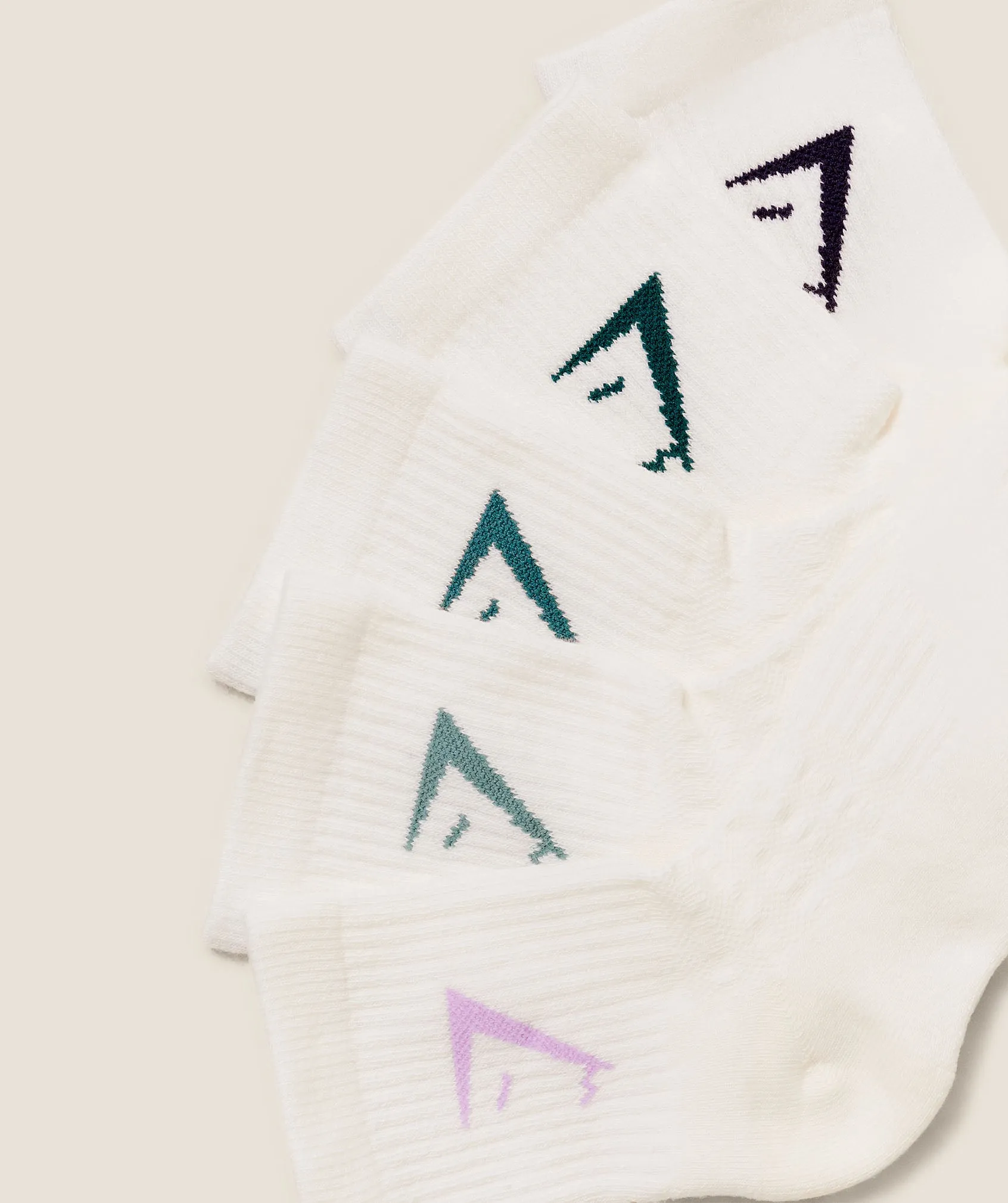 Gymshark Midi Socks 5pk - Midnight Purple/Warm Lilac/Weighted Teal/Vintage Teal/Muted Teal sold by Gymshark