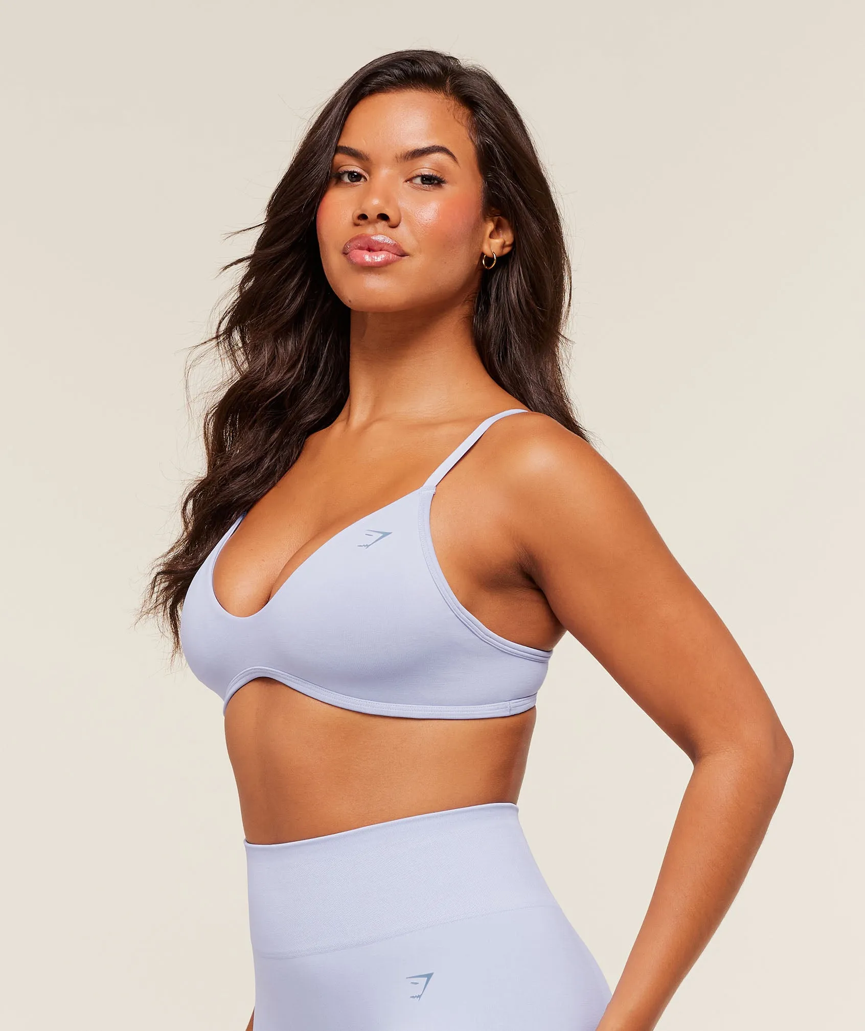 Gymshark Soft Sculpt V-neck Sports Bra - Peri Blue sold by Gymshark product image thumbnail 3