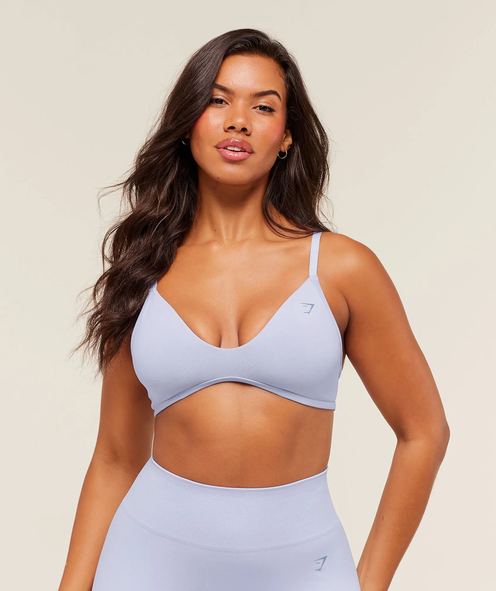 Gymshark Soft Sculpt V-neck Sports Bra - Peri Blue sold by Gymshark