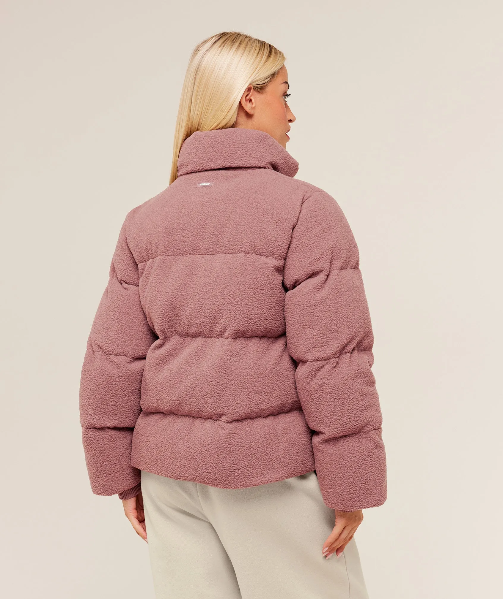 Gymshark Sherpa Puffer Jacket - Chestnut Pink sold by Gymshark product image thumbnail 2