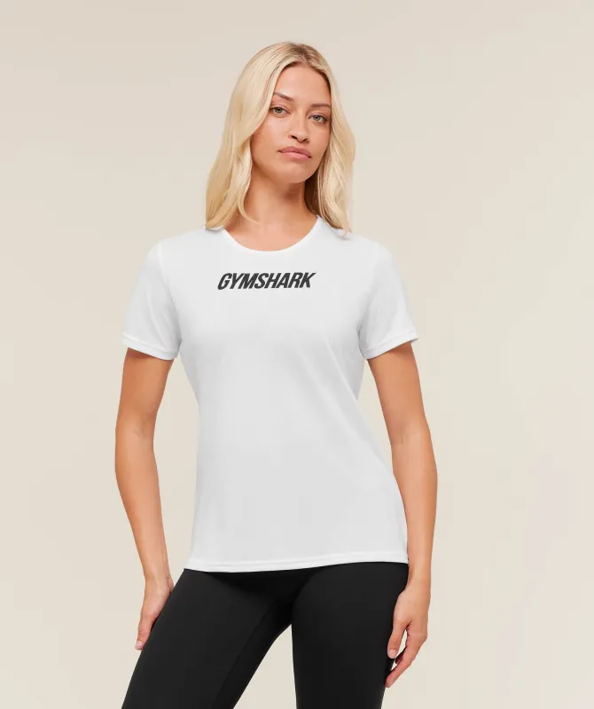 Gymshark Wordmark Graphic T-Shirt - White sold by Gymshark