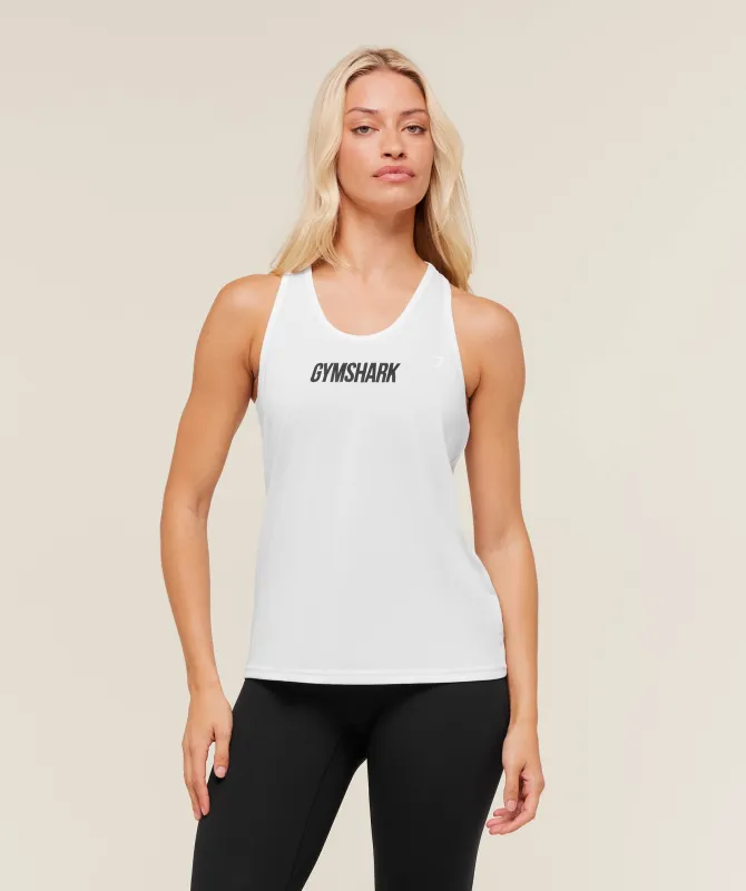 Gymshark Wordmark Graphic Tank - White sold by Gymshark