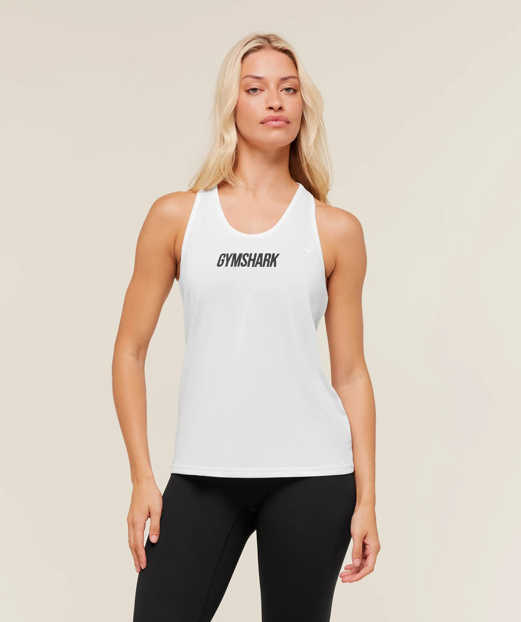 Gymshark Wordmark Graphic Tank - White sold by Gymshark