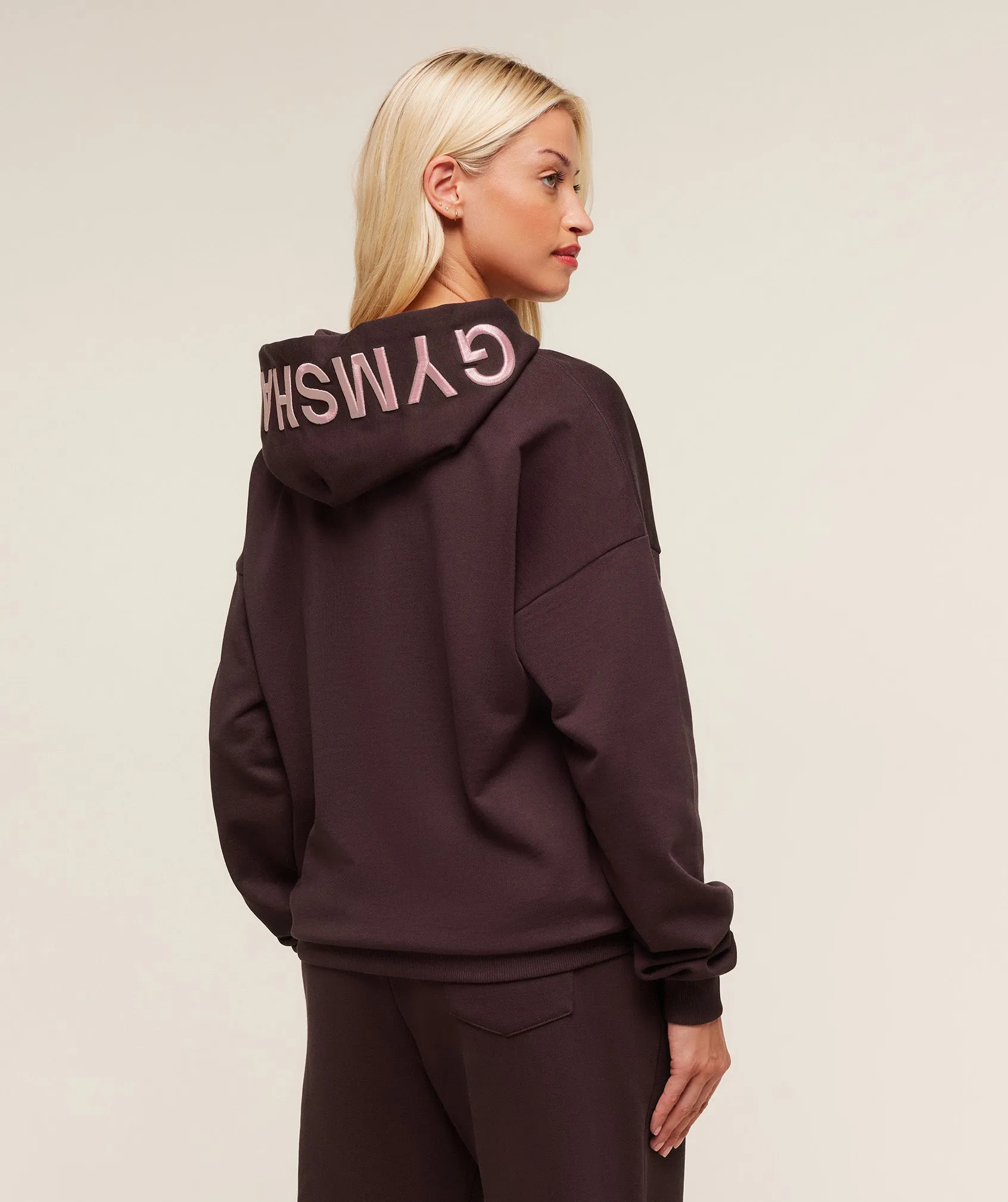 Gymshark Embroidered Zip Up Hoodie - Cherry Purple sold by Gymshark product image thumbnail 2