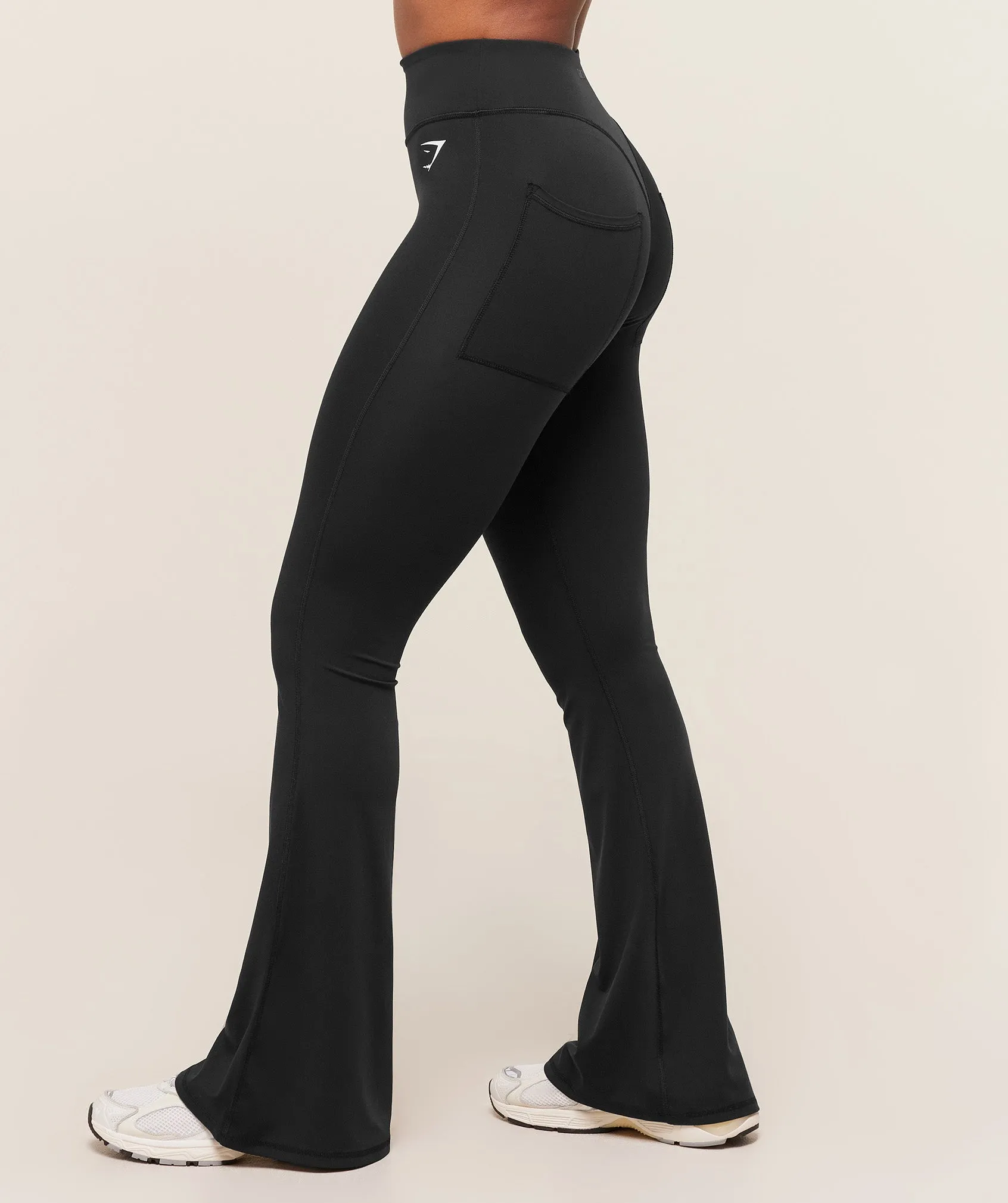 Gymshark Superset Back Pocket Flared Leggings - Black sold by Gymshark product image thumbnail 3