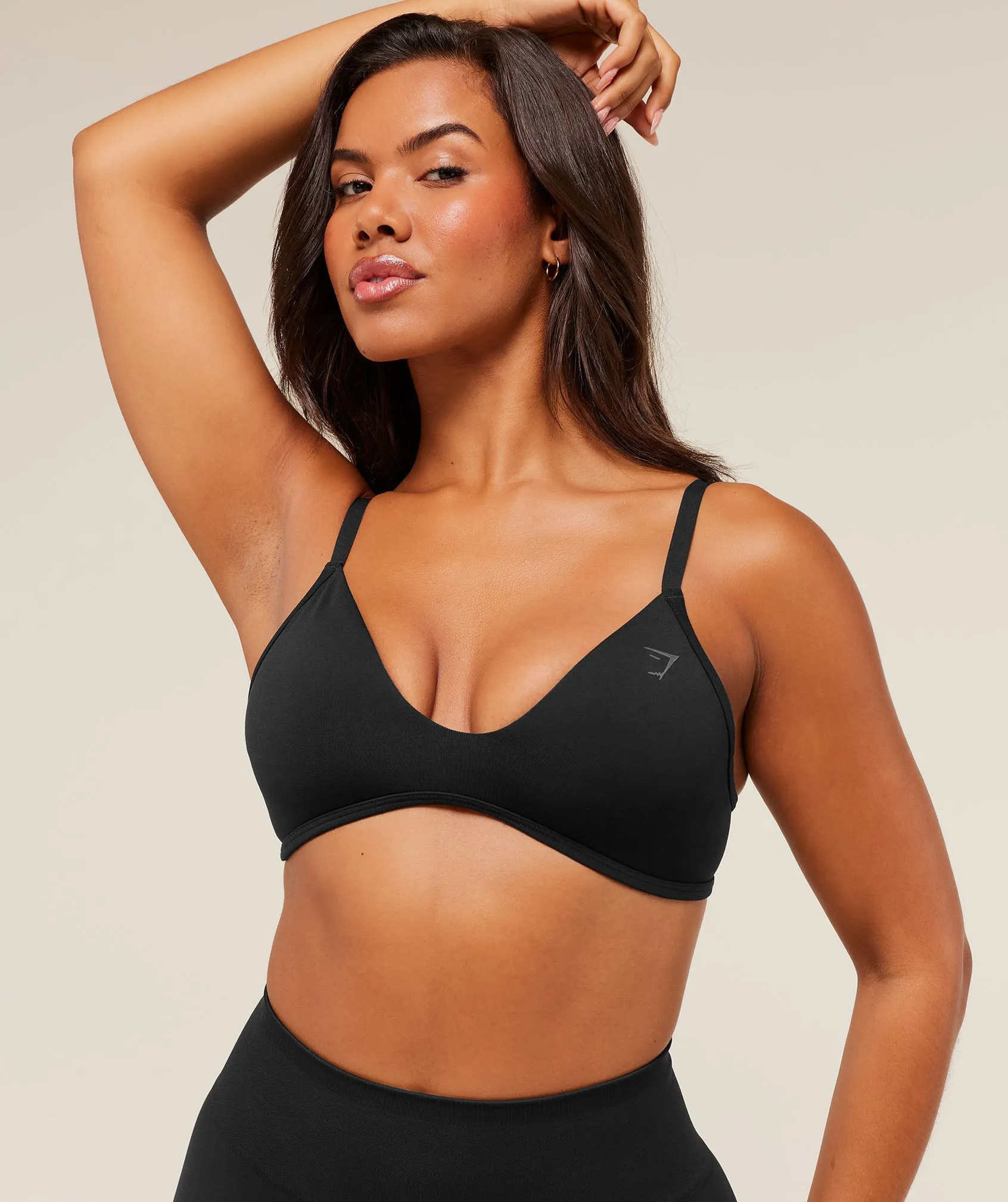 Gymshark Soft Sculpt V-neck Sports Bra - Black sold by Gymshark product image thumbnail 5