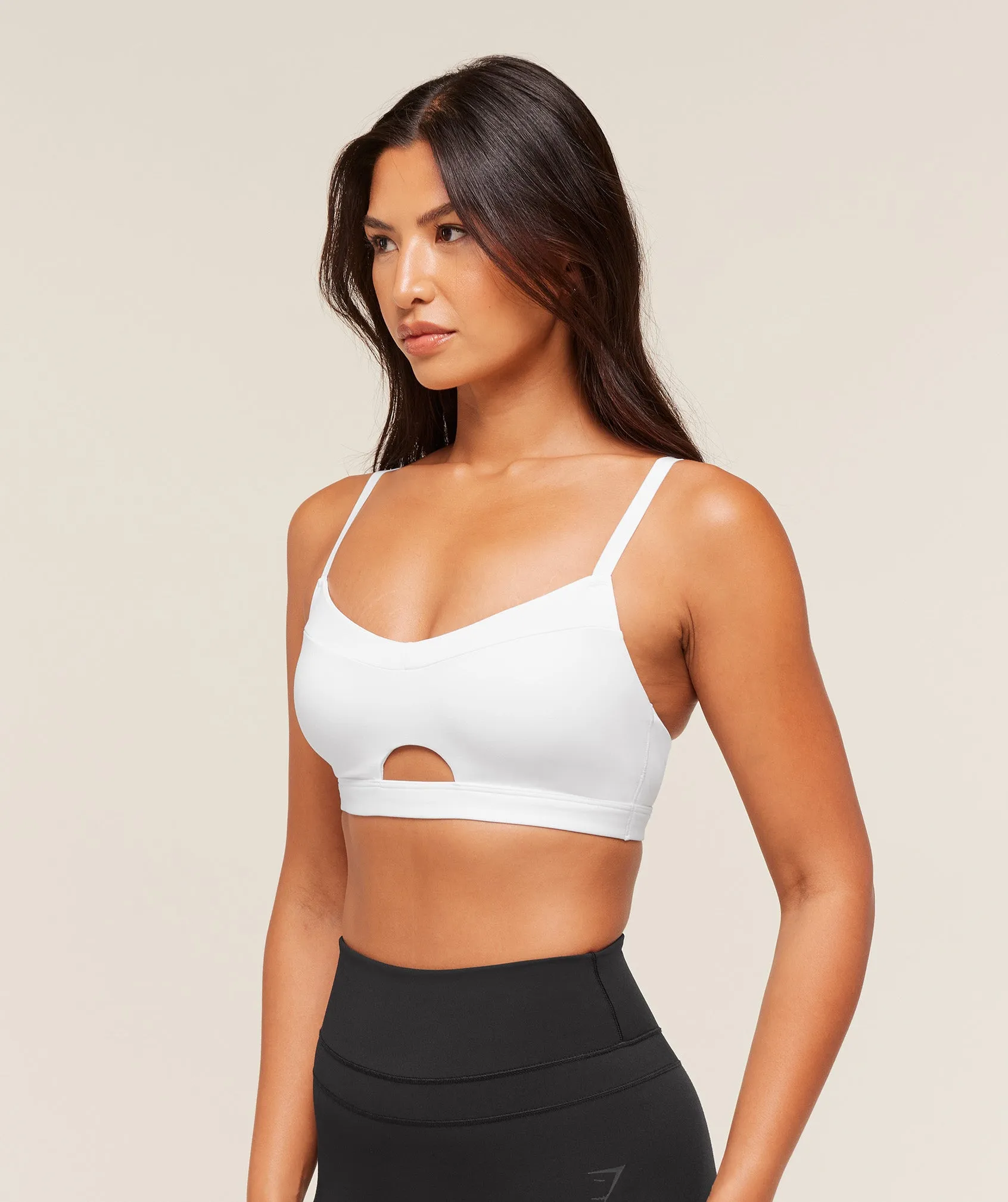 Gymshark Balcony Peekaboo Sports Bra - White sold by Gymshark product image thumbnail 3