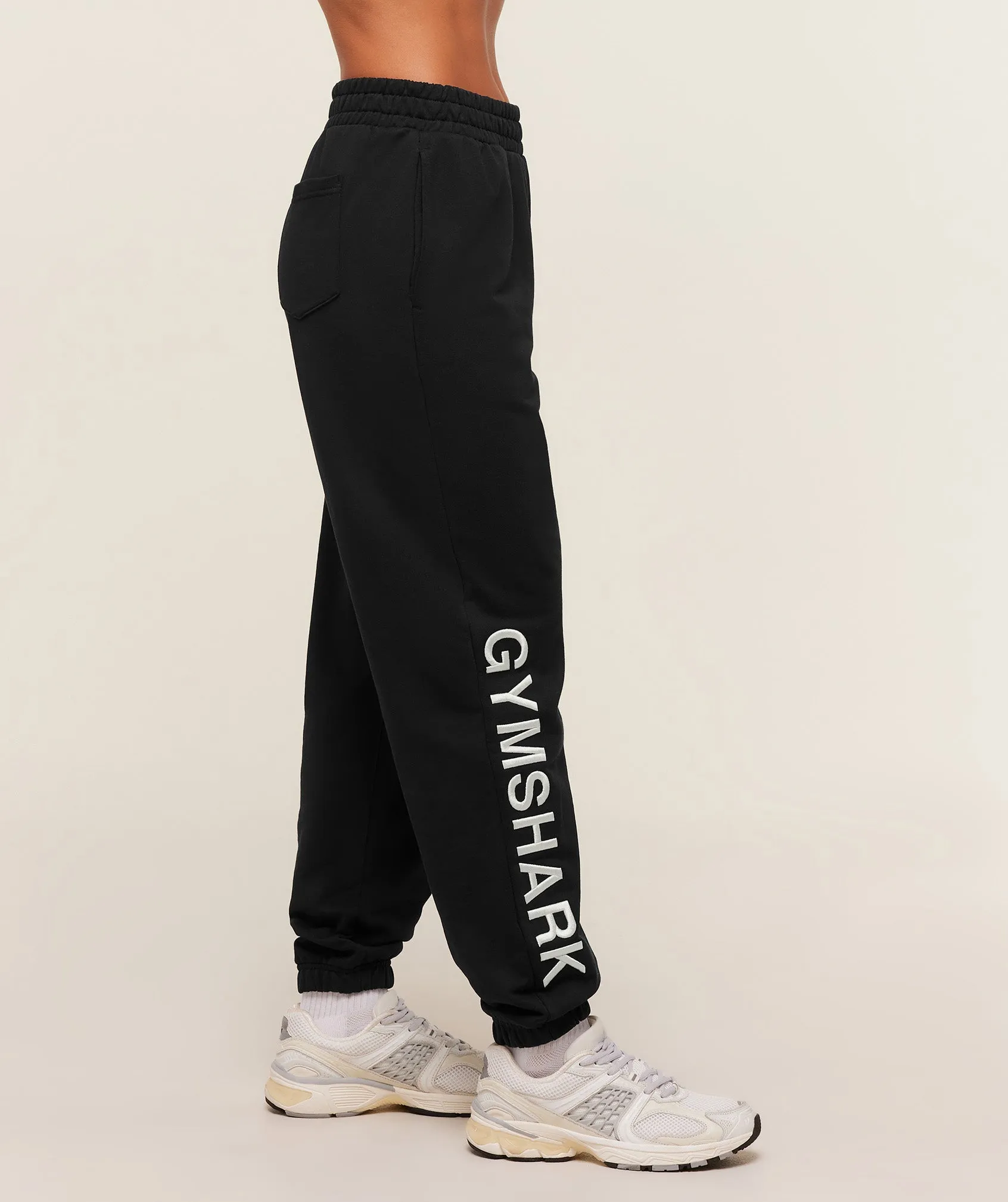 Gymshark Embroidered Logo Joggers - Black sold by Gymshark product image thumbnail 3
