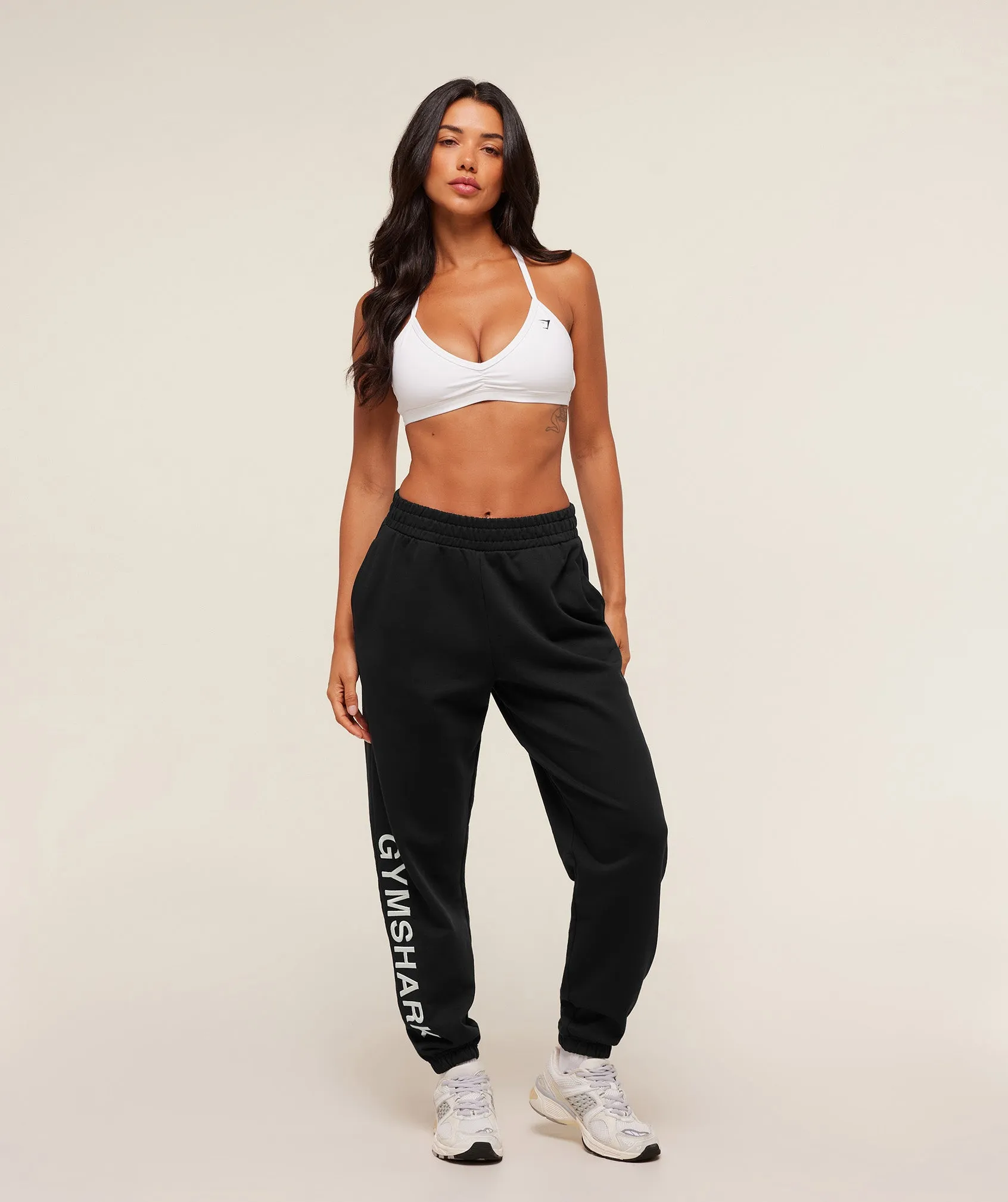 Gymshark Embroidered Logo Joggers - Black sold by Gymshark product image thumbnail 4