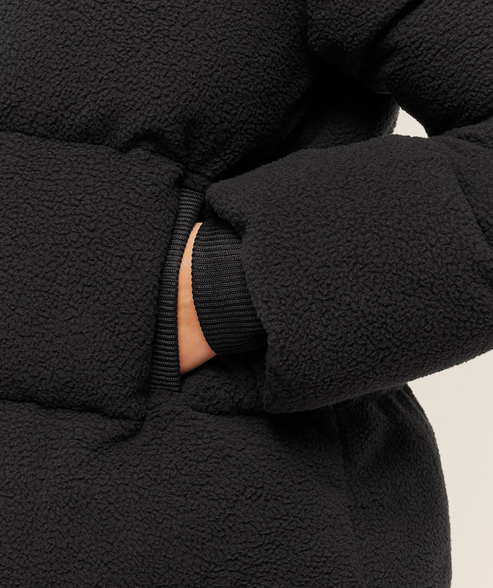 Gymshark Sherpa Puffer Jacket - Black sold by Gymshark product image thumbnail 5