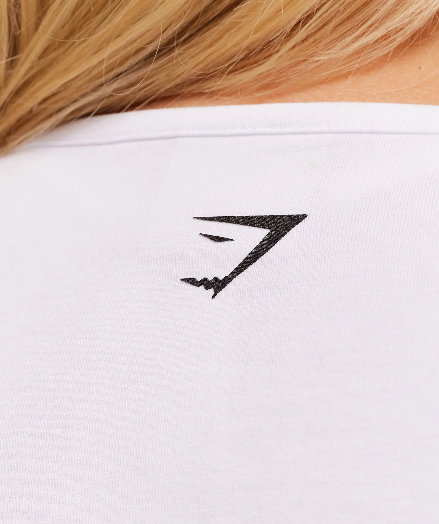 Gymshark Embroidered Logo Crop Top - White sold by Gymshark product image thumbnail 5