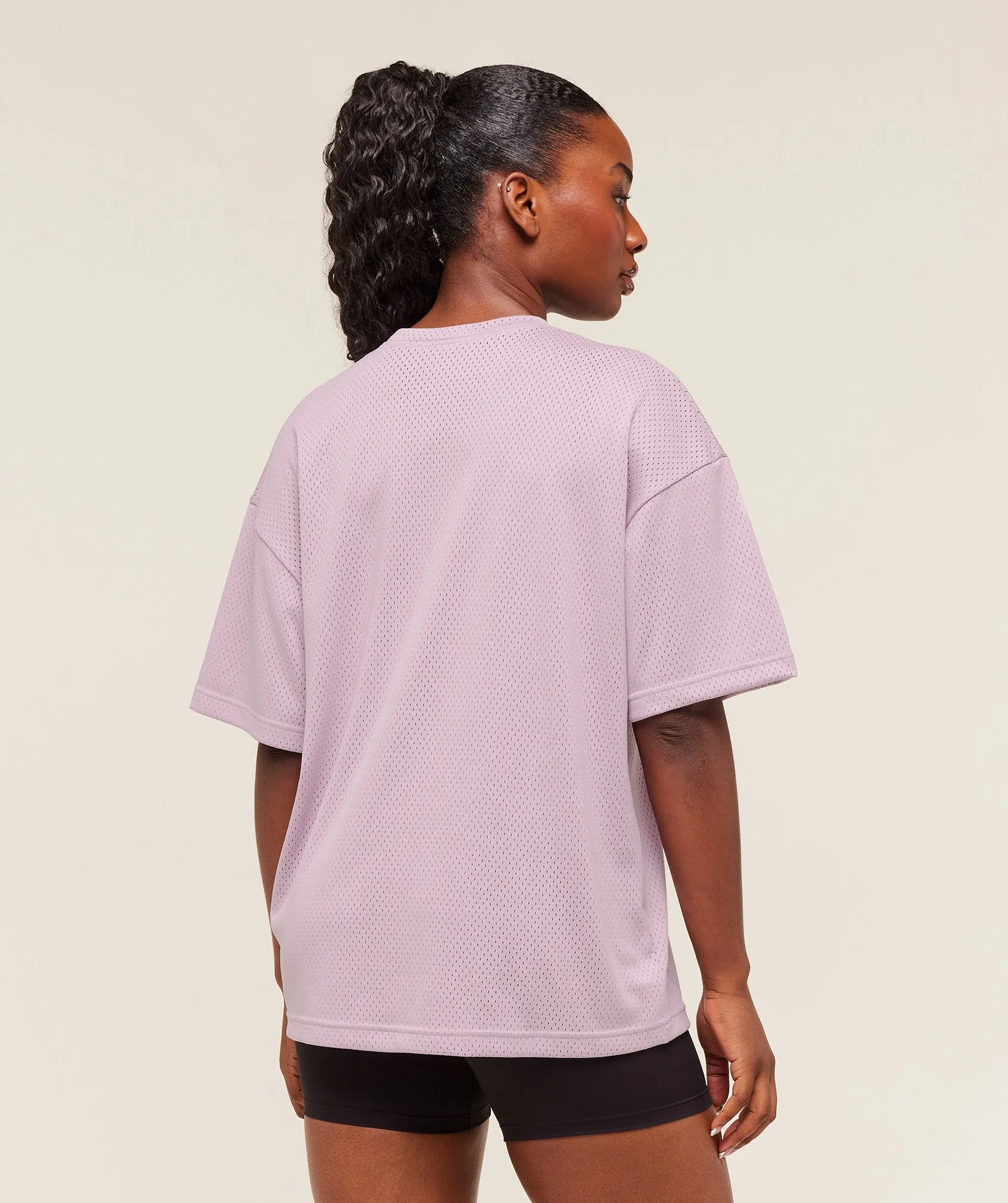 Gymshark Lifting Mesh Oversized Tee - Warm Lilac sold by Gymshark product image thumbnail 2