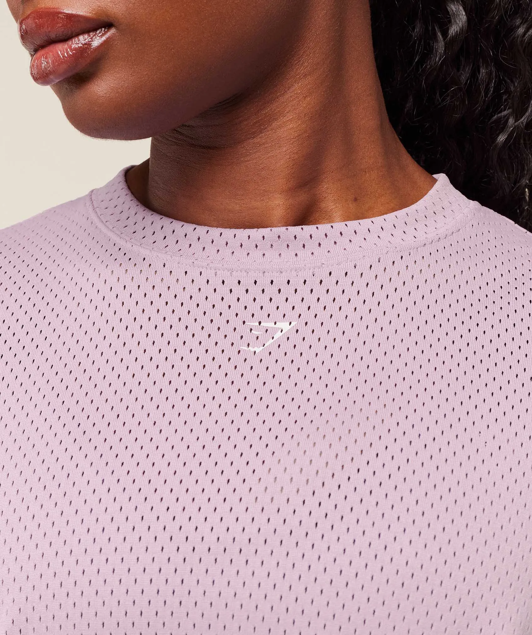 Gymshark Lifting Mesh Oversized Tee - Warm Lilac sold by Gymshark product image thumbnail 4