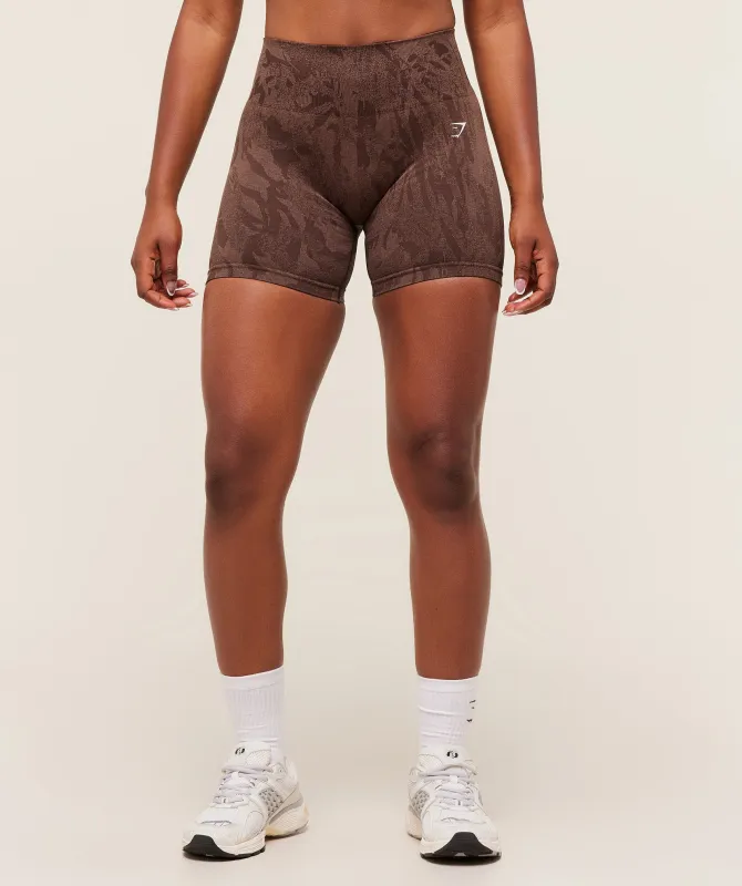 Gymshark Adapt Camo Seamless Shorts - Archive Brown/Soft Brown sold by Gymshark
