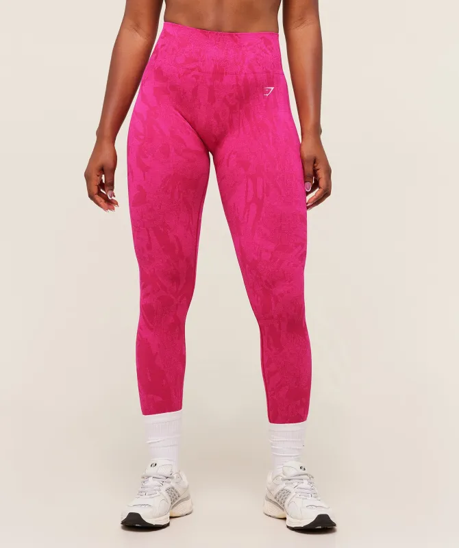Gymshark Adapt Camo Seamless Leggings - Build Pink/Energy Pink sold by Gymshark