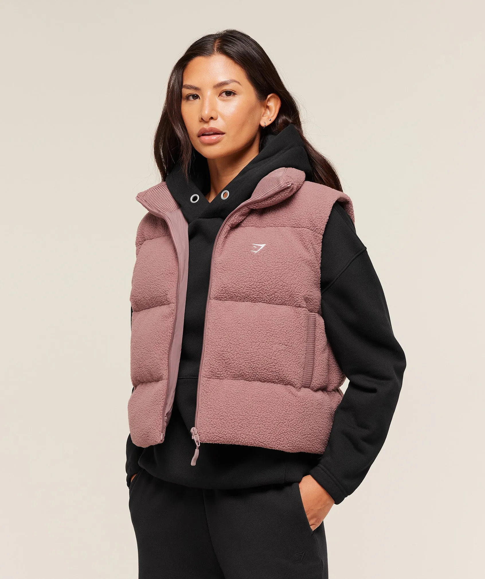 Gymshark Borg Puffer Vest - Chestnut Pink sold by Gymshark product image thumbnail 3
