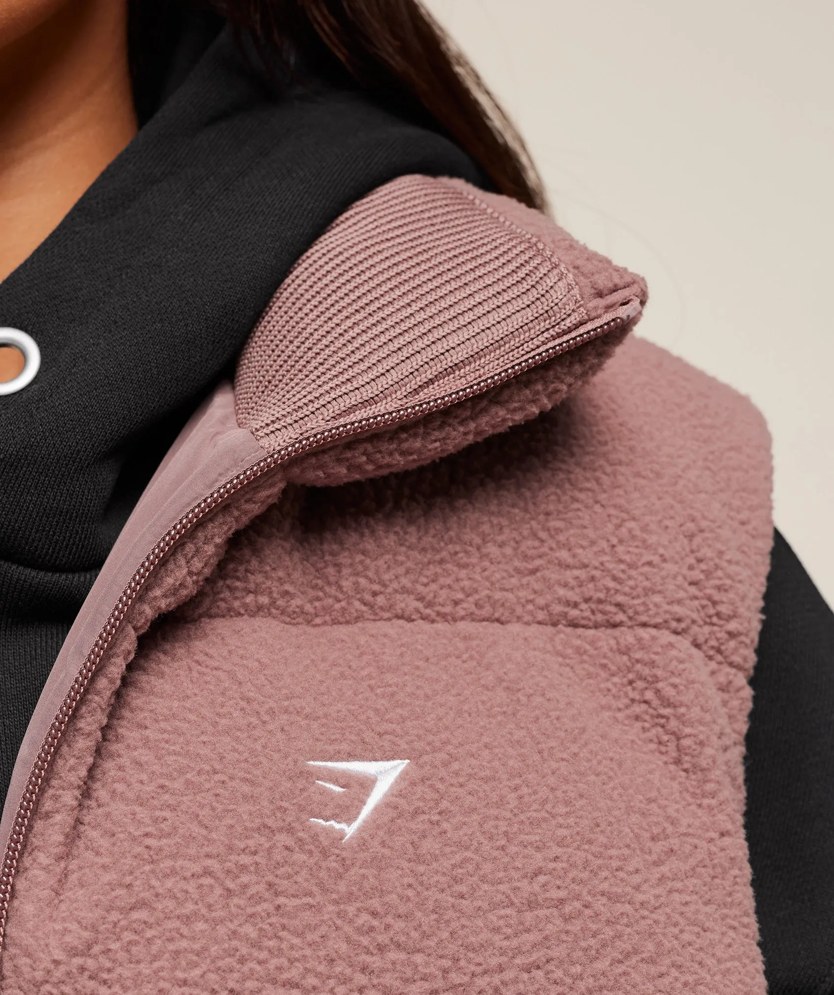 Gymshark Borg Puffer Vest - Chestnut Pink sold by Gymshark product image thumbnail 5