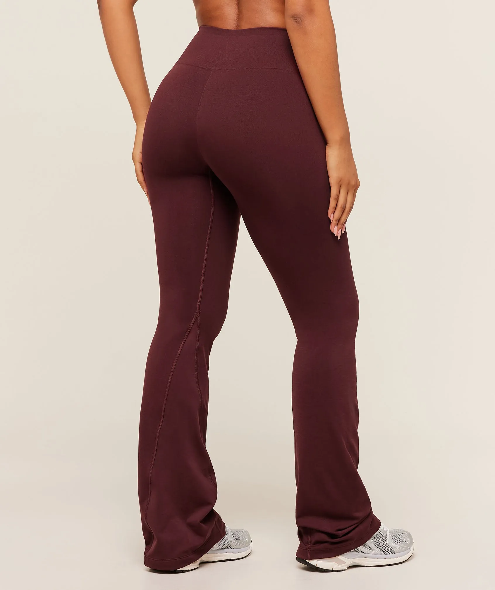 Gymshark Soft Sculpt Flared Leggings - Rich Maroon sold by Gymshark product image thumbnail 2