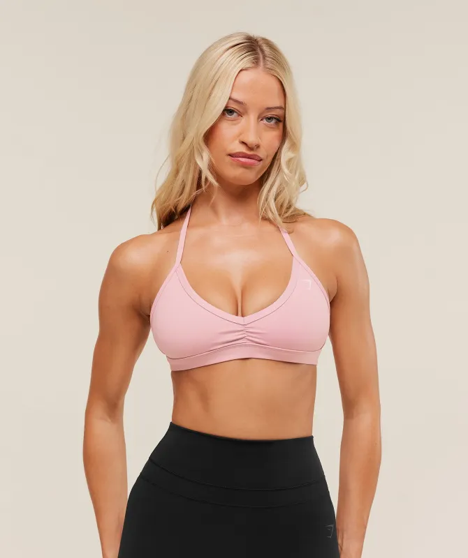 Gymshark Minimal Halterneck Sports Bra - Cloud Pink sold by Gymshark