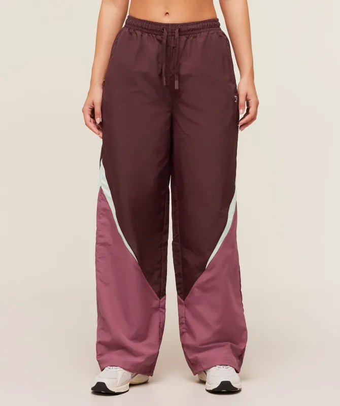 Gymshark Contrast Track Pant - Rich Maroon/Reset Pink/Oat White sold by Gymshark