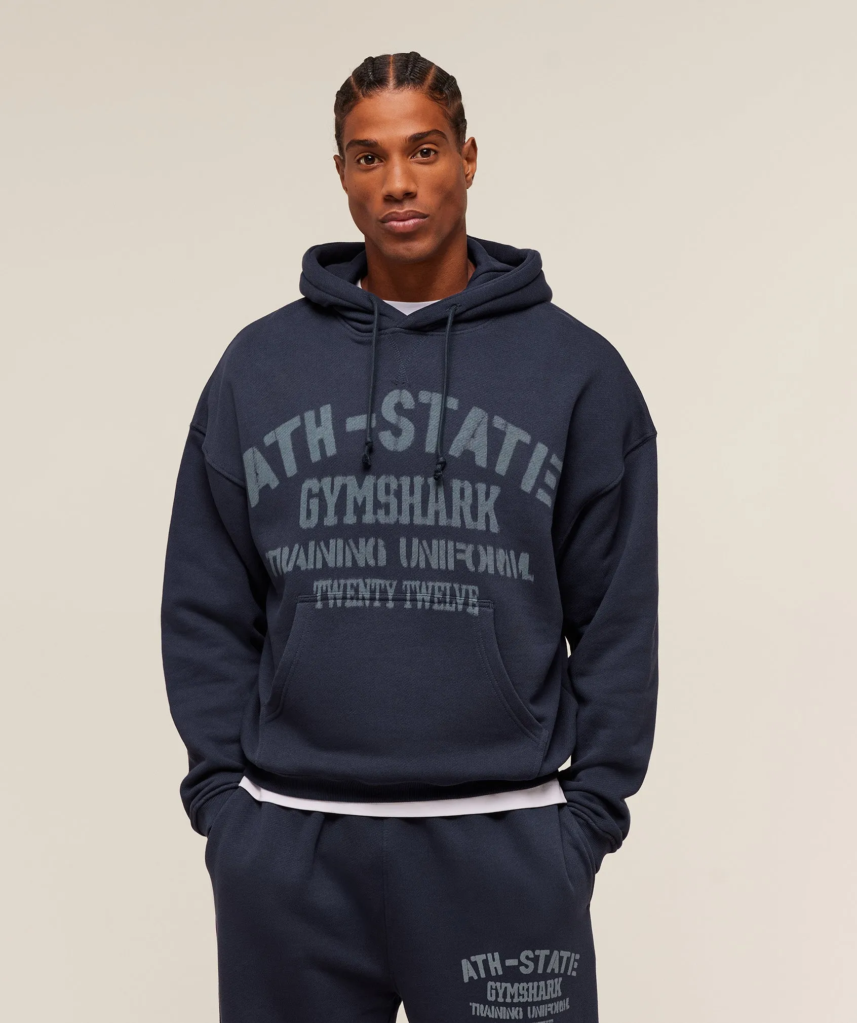 Gymshark Collegiate Hoodie - Heavy Blue sold by Gymshark