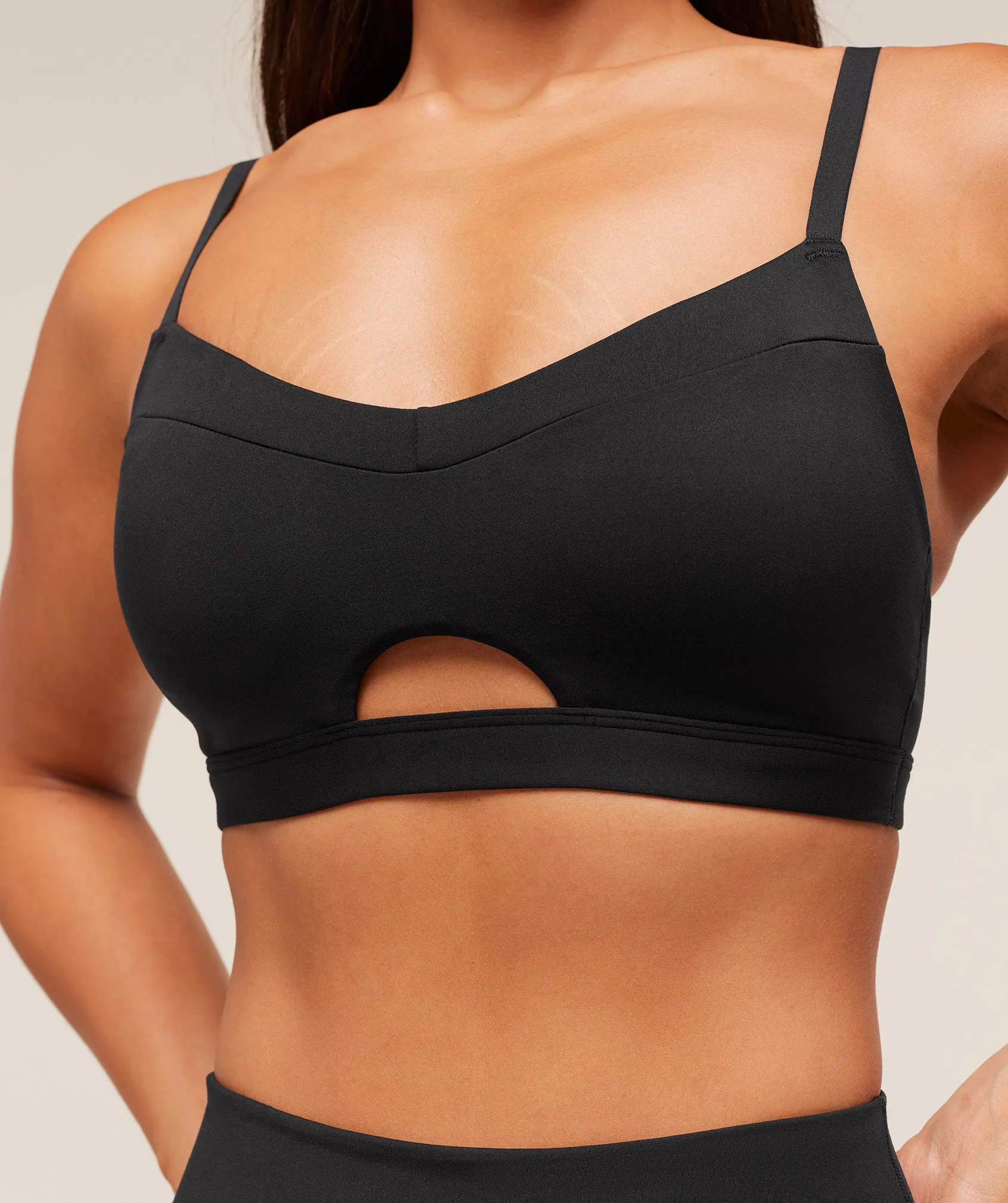 Gymshark Balcony Peekaboo Sports Bra - Black sold by Gymshark product image thumbnail 4