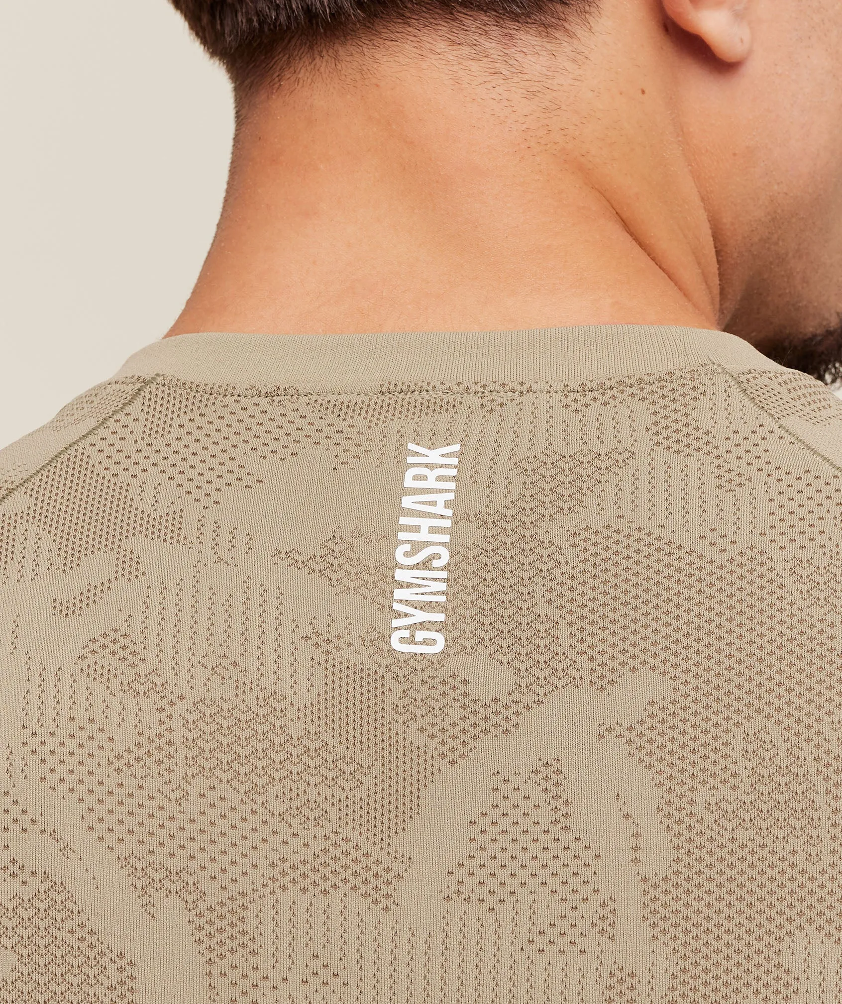 Gymshark Geo Seamless T-Shirt - Cement Brown/Soul Brown sold by Gymshark product image thumbnail 5