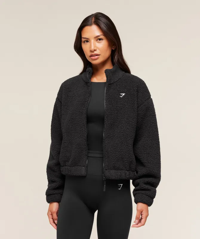 Gymshark Sherpa Jacket - Black sold by Gymshark