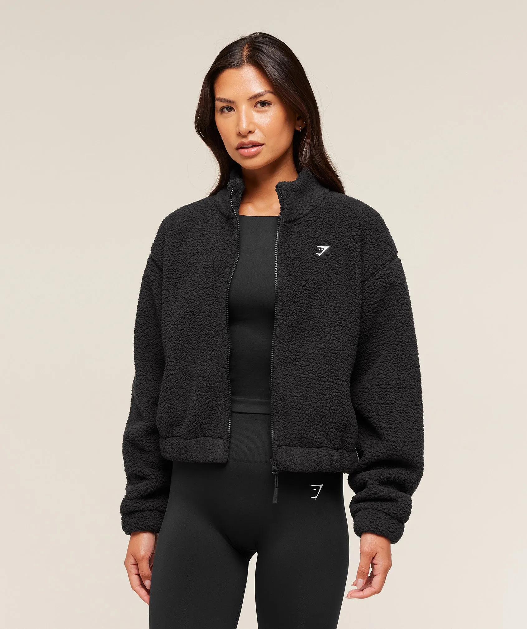 Gymshark Sherpa Jacket - Black sold by Gymshark