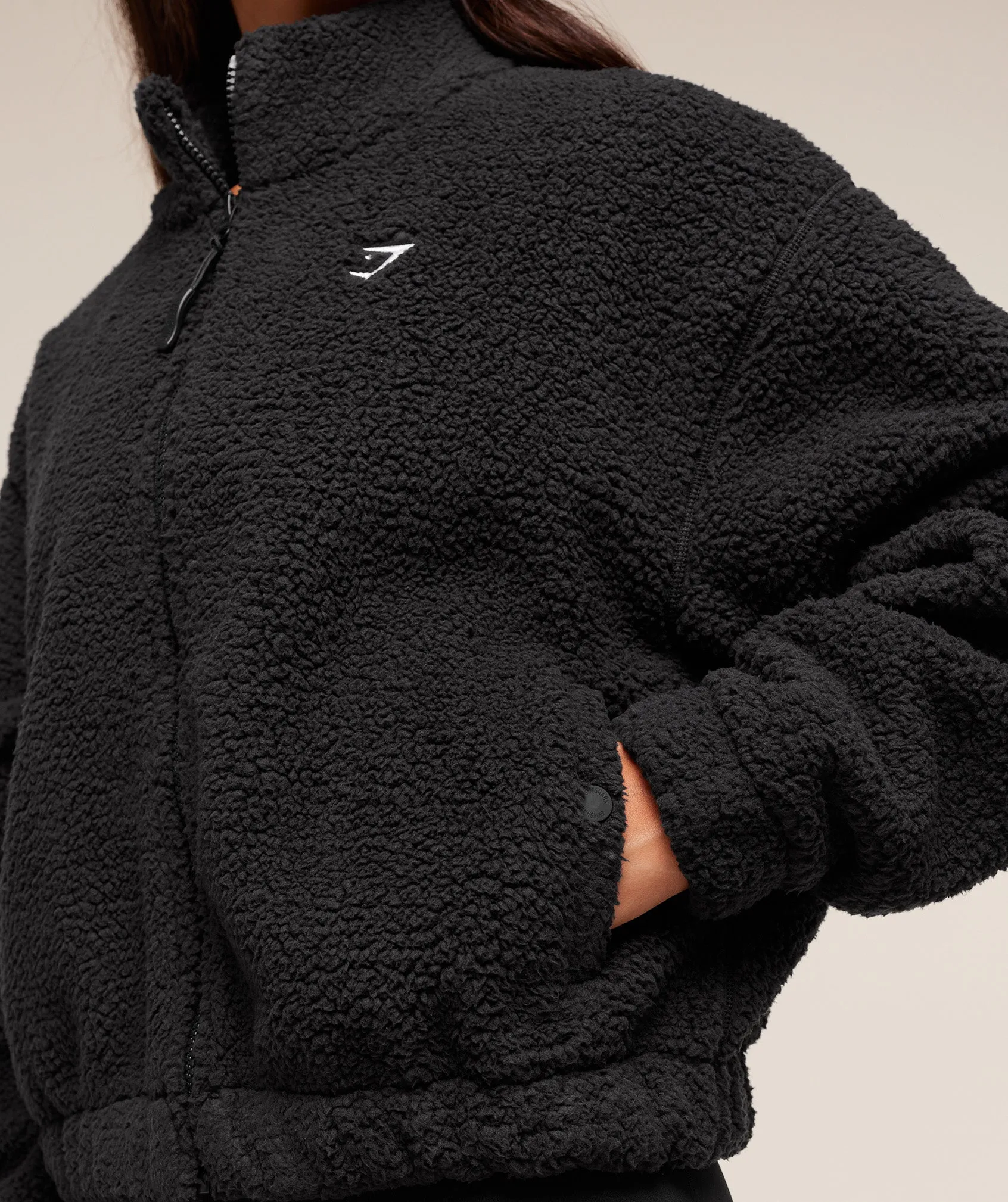 Gymshark Sherpa Jacket - Black sold by Gymshark product image thumbnail 4