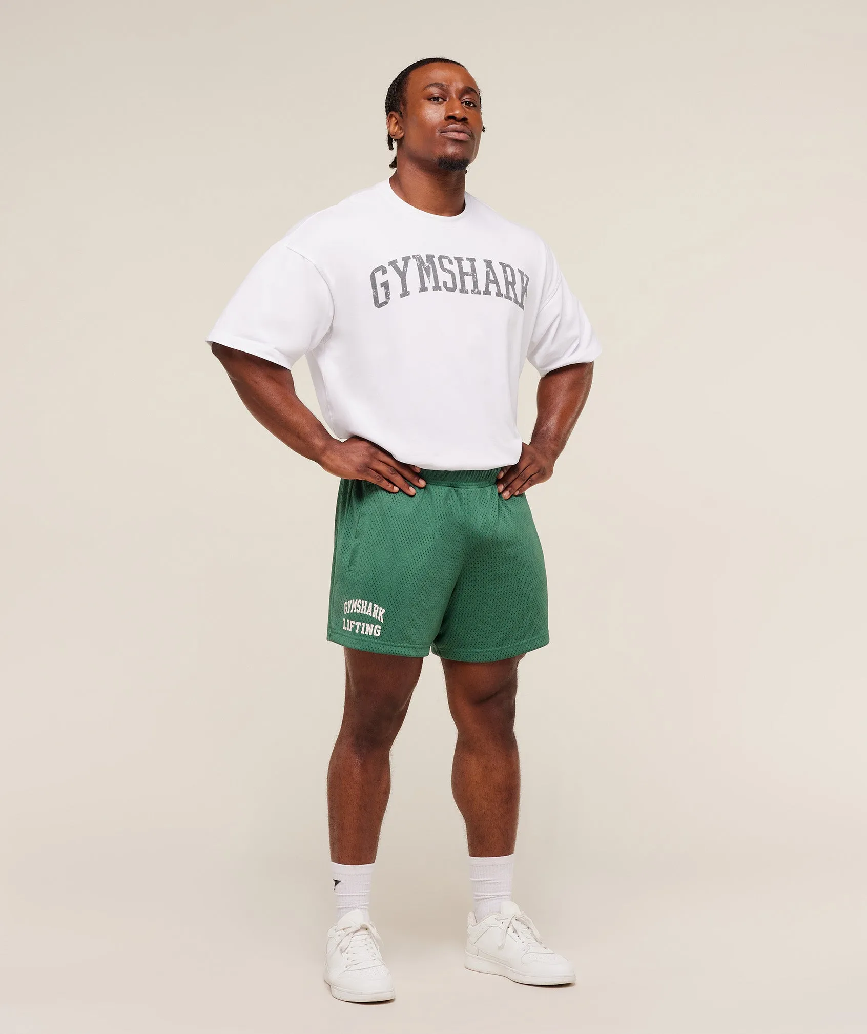 Gymshark Lifting Mesh 5" Shorts - Lift Green sold by Gymshark product image thumbnail 4