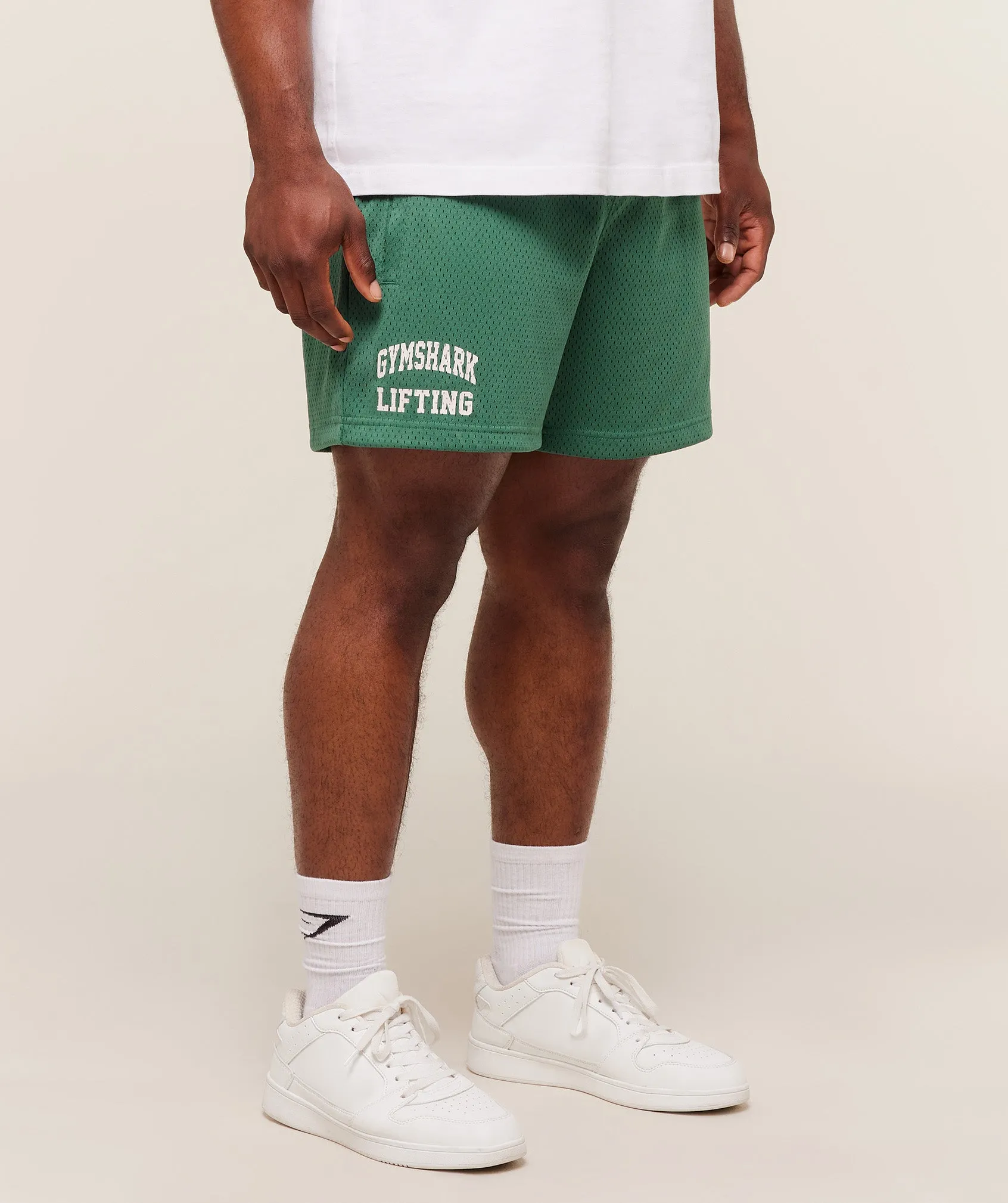 Gymshark Lifting Mesh 5" Shorts - Lift Green sold by Gymshark product image thumbnail 3