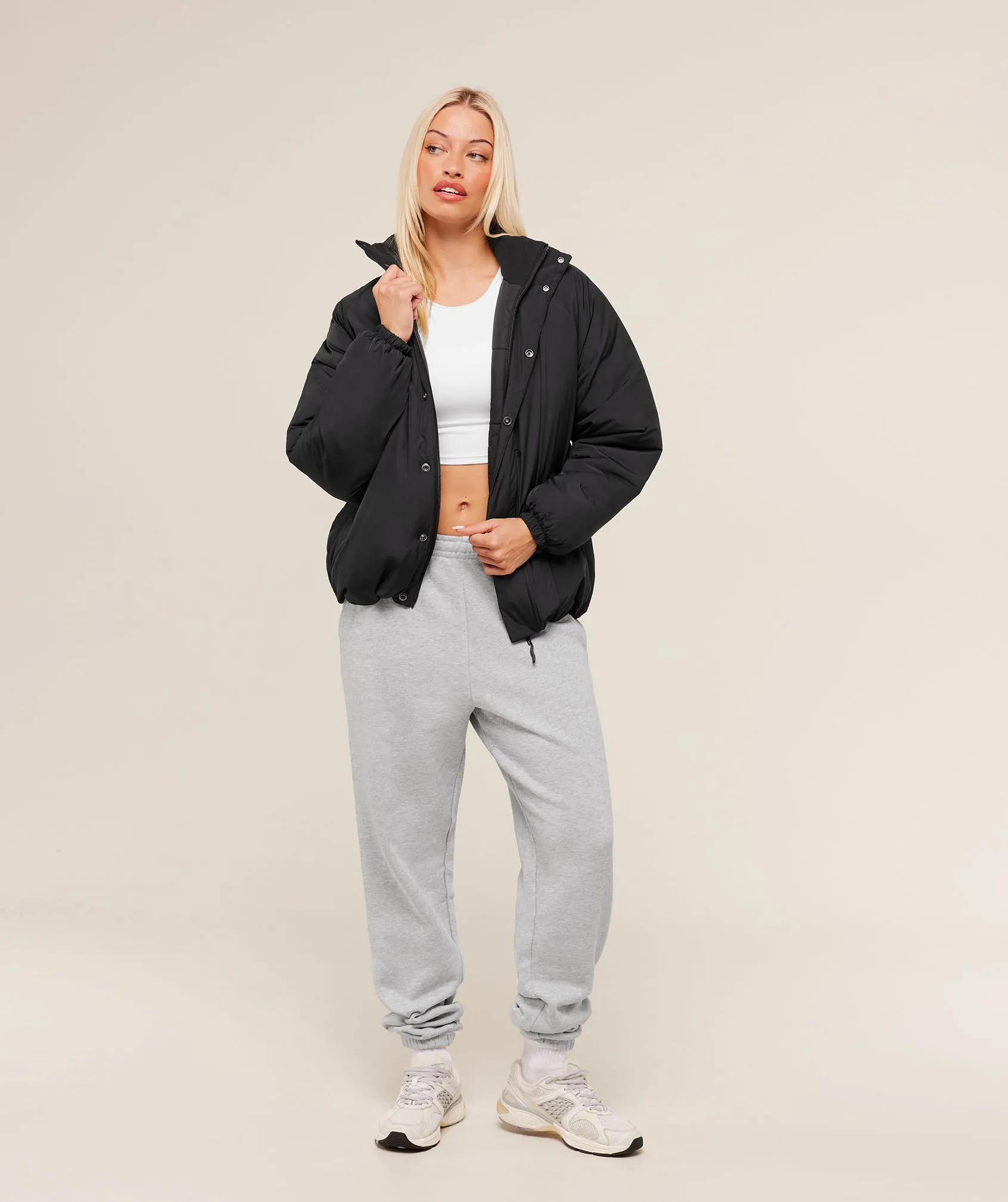 Gymshark Oversized Puffer Jacket - Black sold by Gymshark product image thumbnail 4
