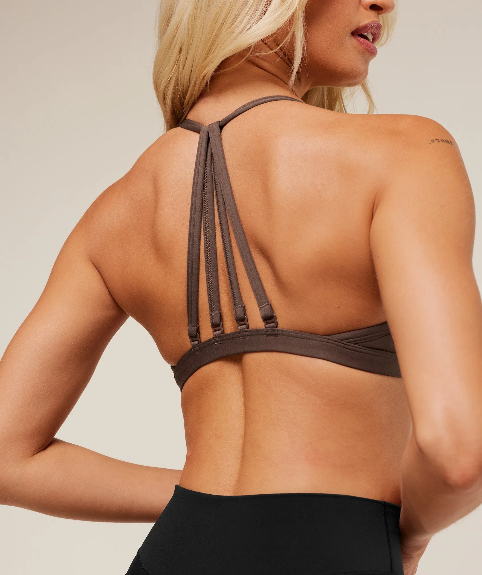 Gymshark Minimal Sports Bra - Soft Brown sold by Gymshark product image thumbnail 2