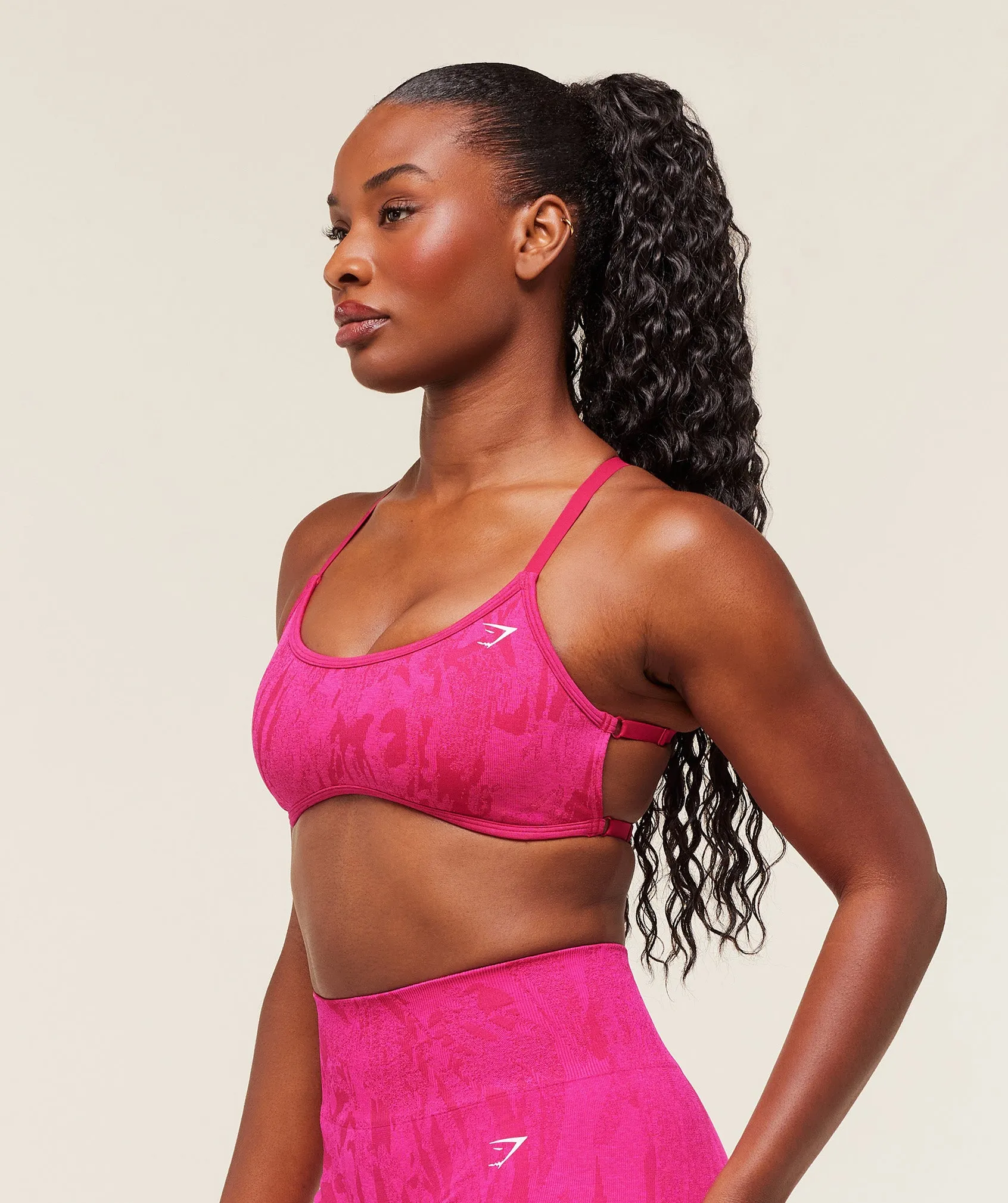 Gymshark Adapt Camo Cross Back Sports Bra - Build Pink/Energy Pink sold by Gymshark product image thumbnail 3