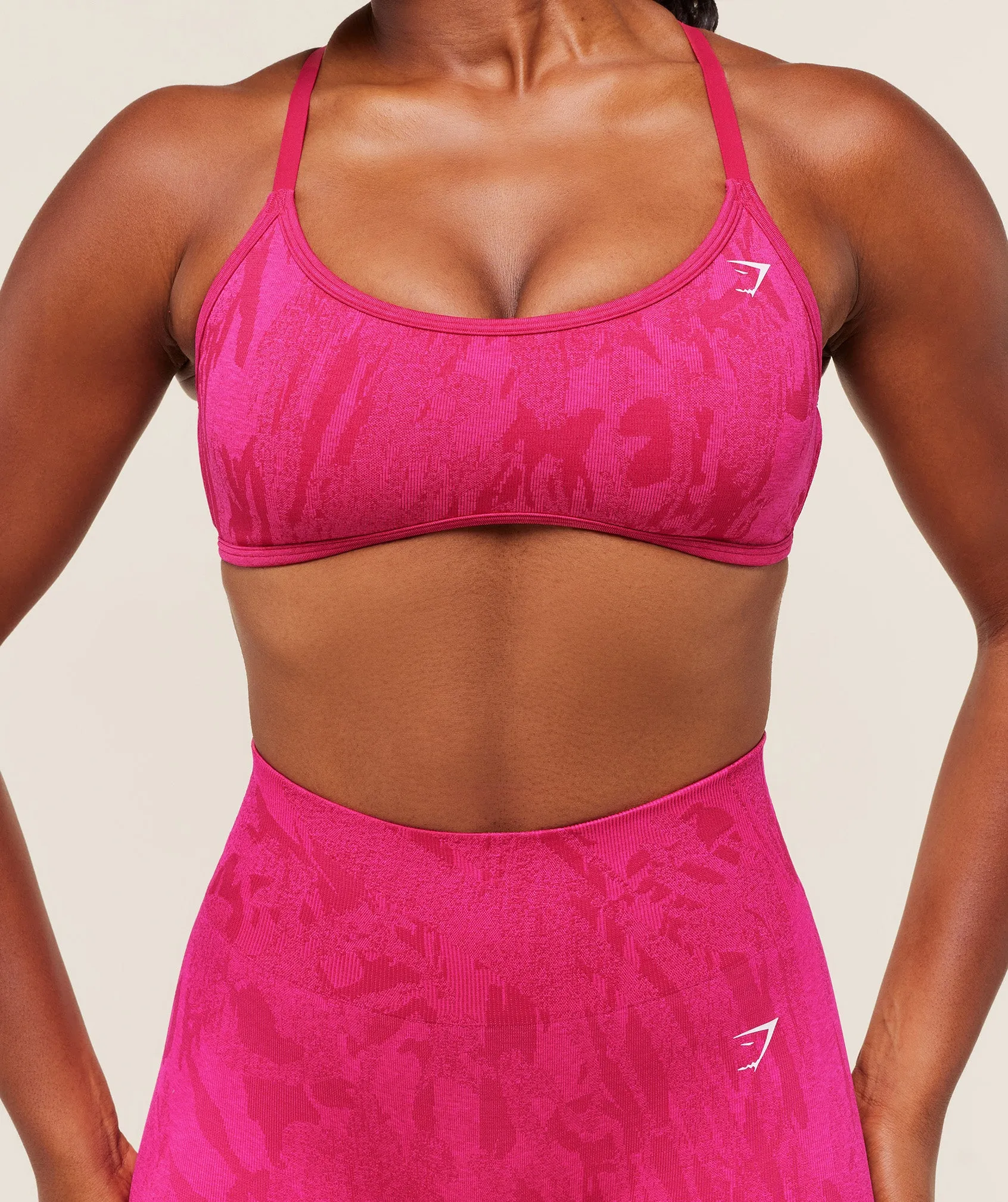 Gymshark Adapt Camo Cross Back Sports Bra - Build Pink/Energy Pink sold by Gymshark product image thumbnail 5