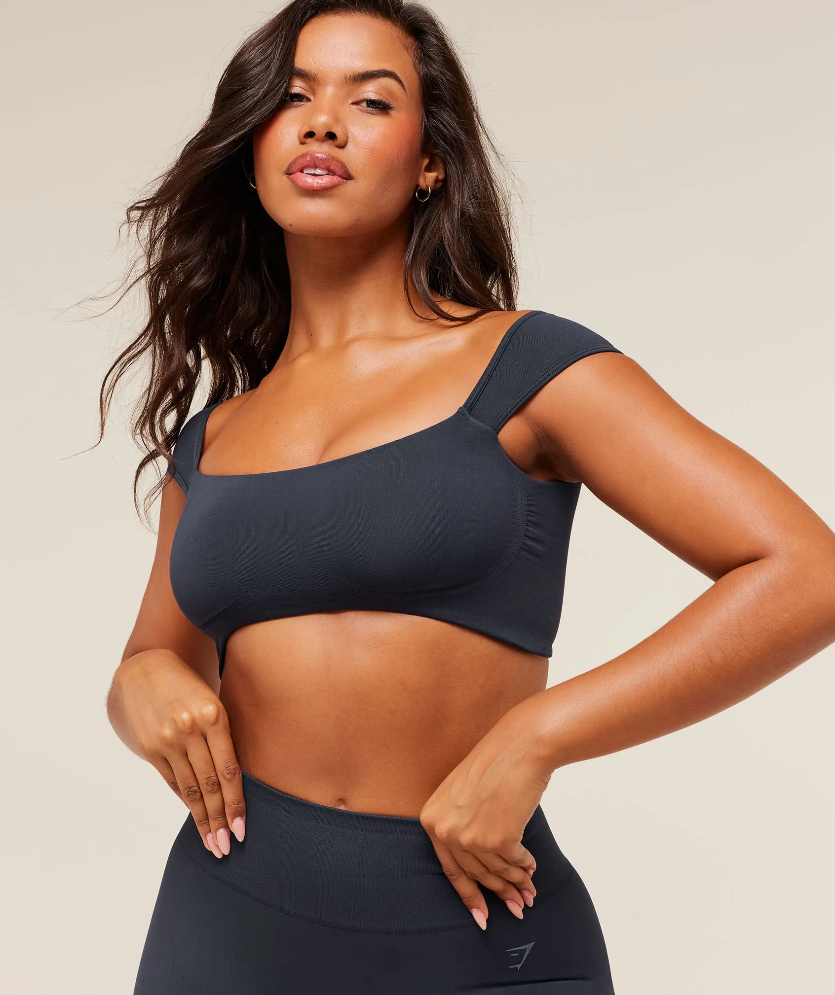 Gymshark Soft Sculpt Cap Sleeve Bralette - Heavy Blue sold by Gymshark product image thumbnail 4