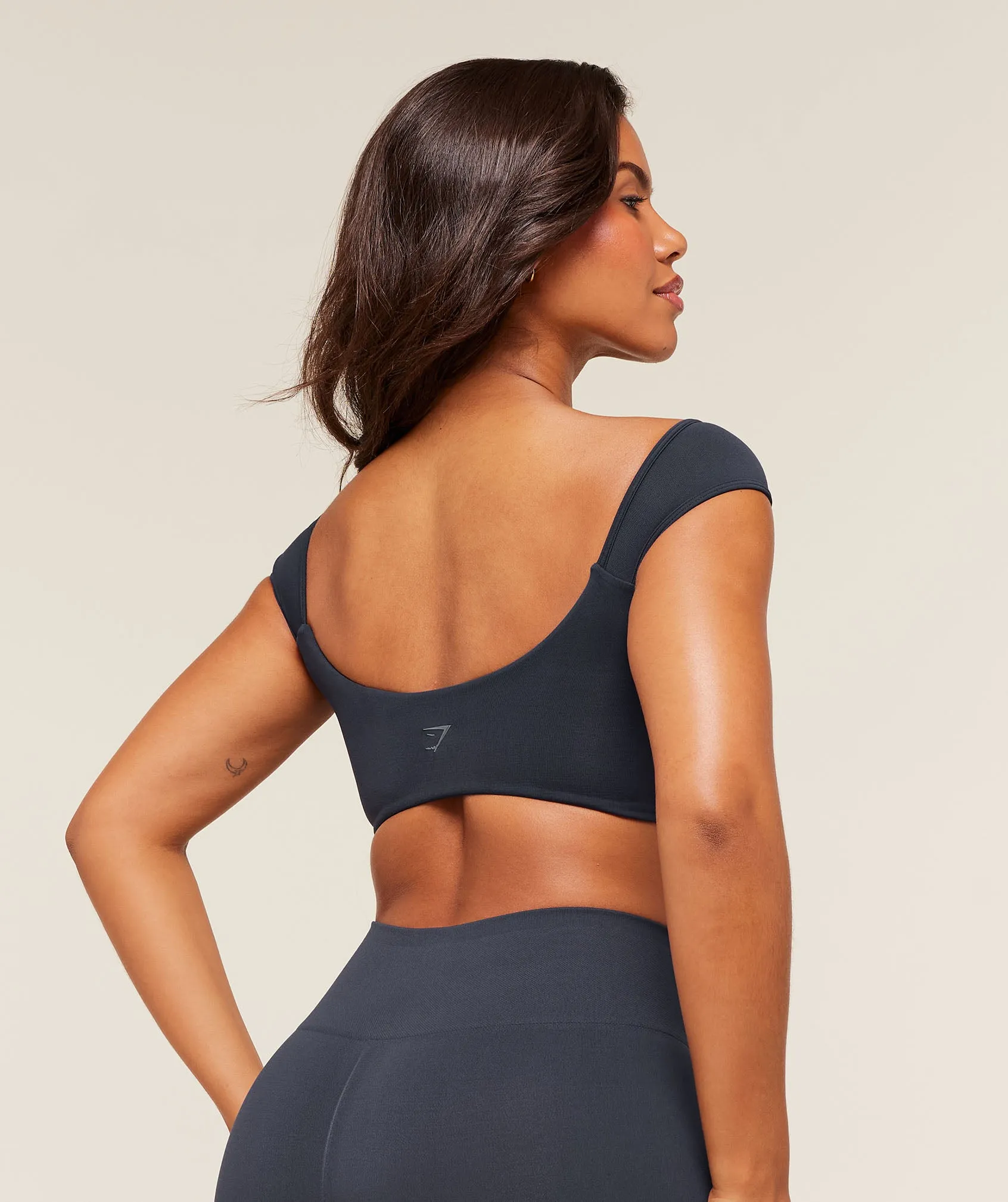 Gymshark Soft Sculpt Cap Sleeve Bralette - Heavy Blue sold by Gymshark product image thumbnail 2