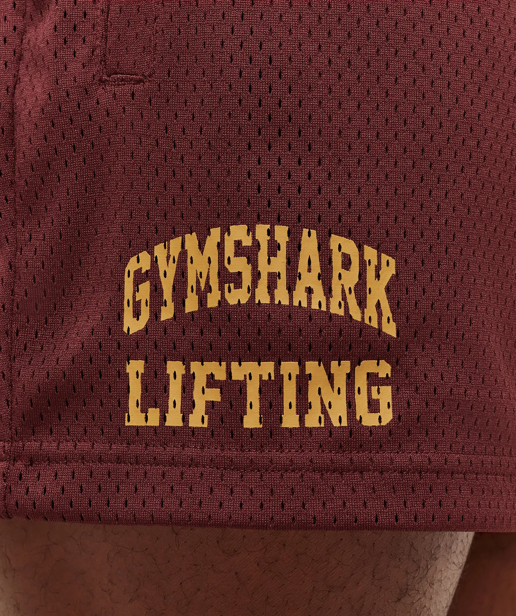 Gymshark Lifting Mesh 5" Shorts - Rich Maroon sold by Gymshark product image thumbnail 5