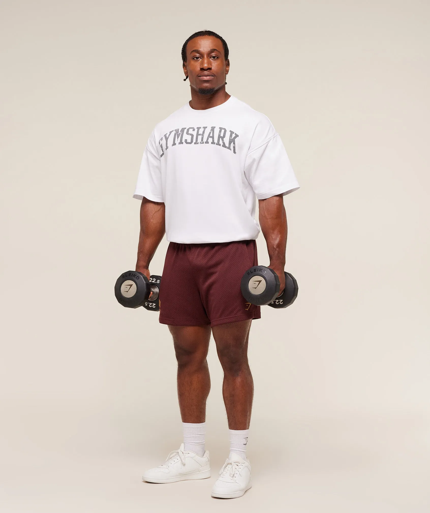 Gymshark Lifting Mesh 5" Shorts - Rich Maroon sold by Gymshark product image thumbnail 4