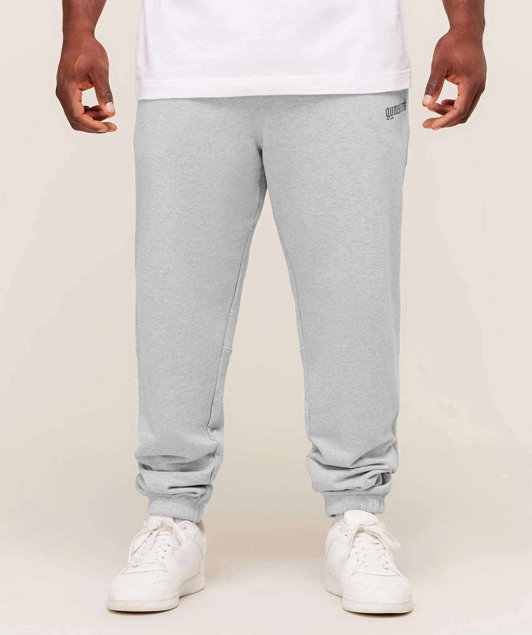 Gymshark Olde English Joggers - Soft Grey Marl sold by Gymshark