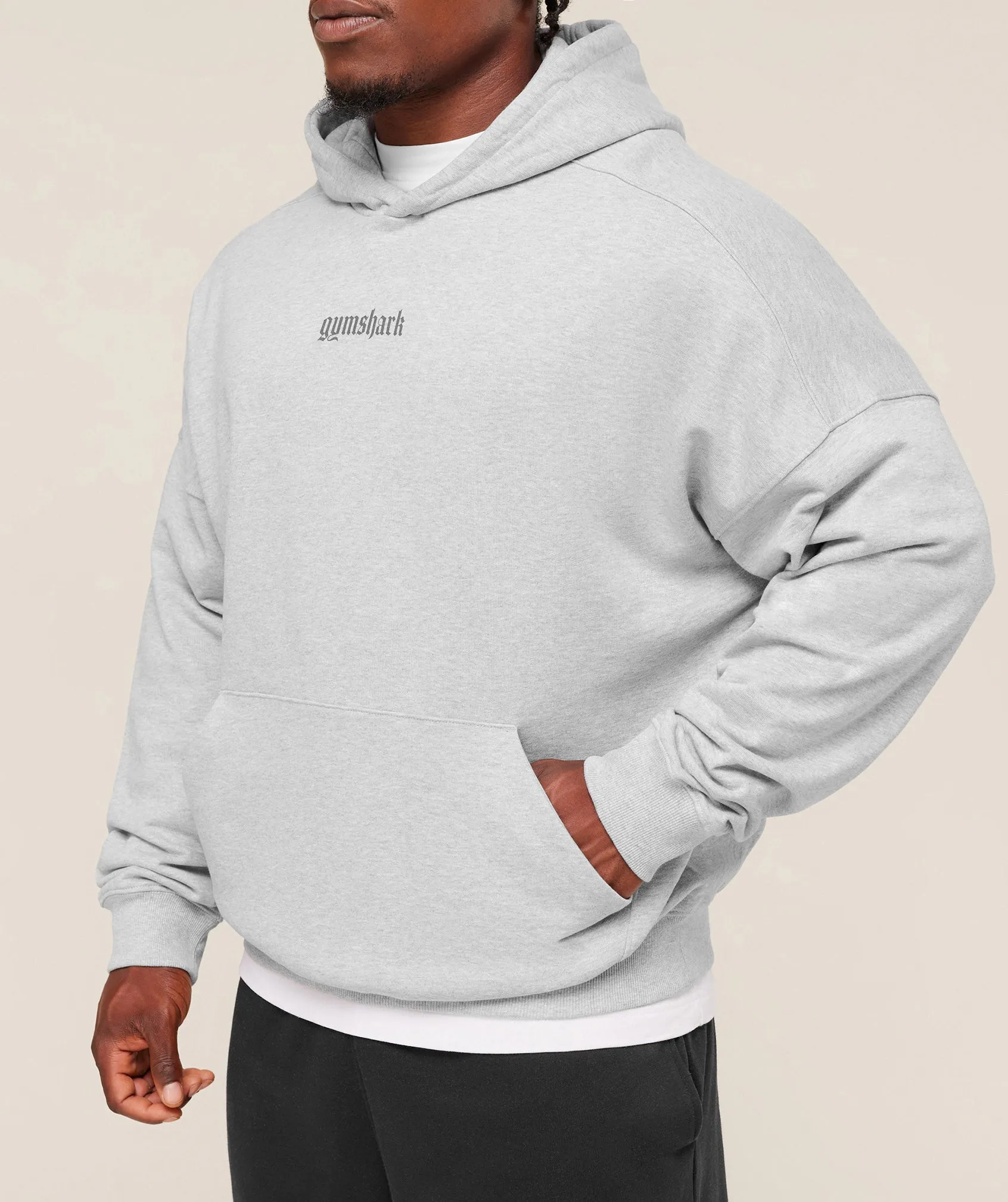 Gymshark Olde English Hoodie - Soft Grey Marl sold by Gymshark product image thumbnail 3