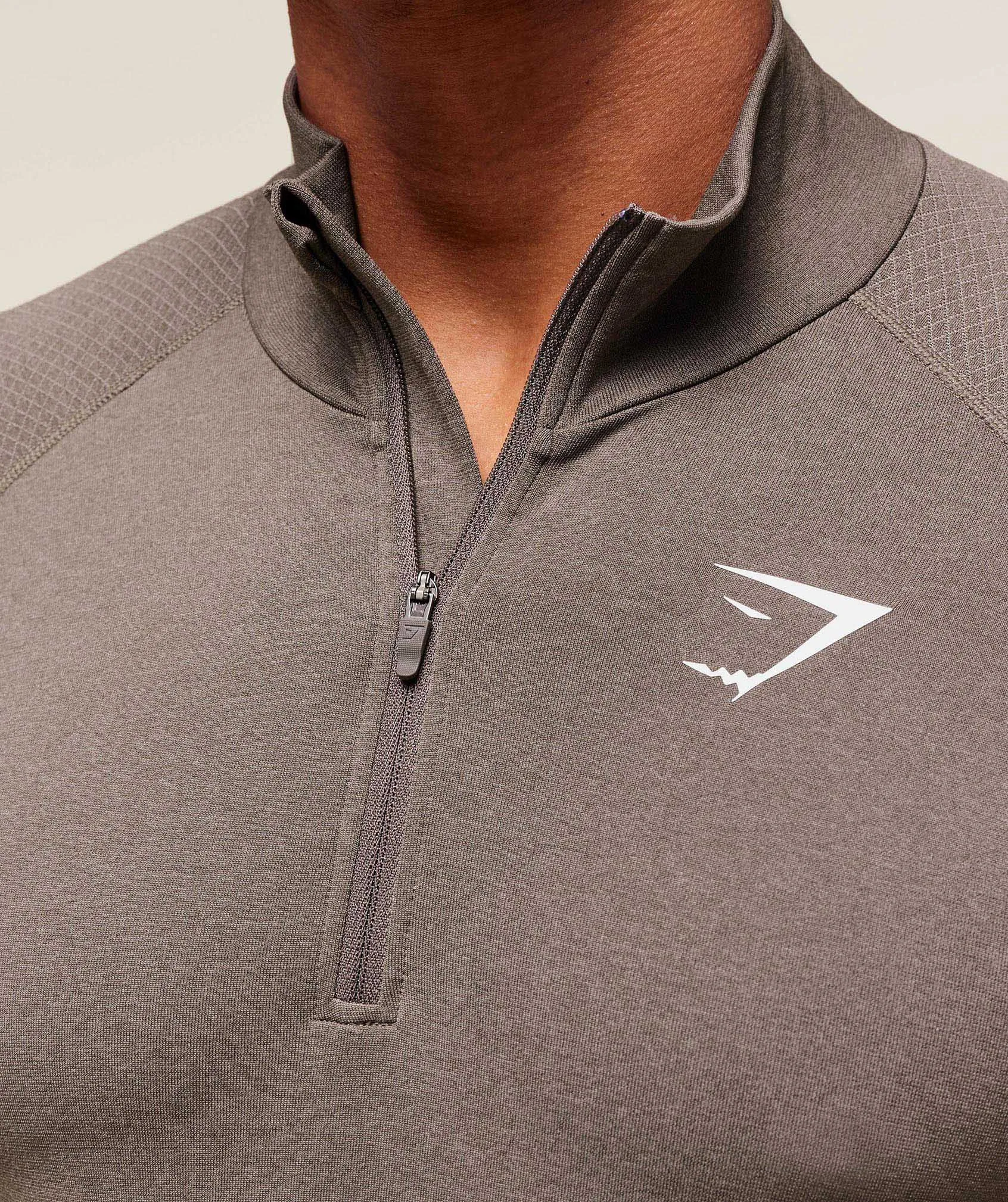 Gymshark Vital 1/4 Zip - Camo Brown/Linen Brown sold by Gymshark product image thumbnail 5